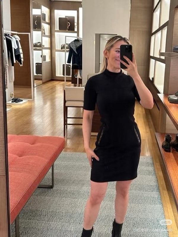 Louis Vuitton LV Short Sleeve Sheath Dress Size XS / US 0-2 / IT 36-38 - 8 Thumbnail