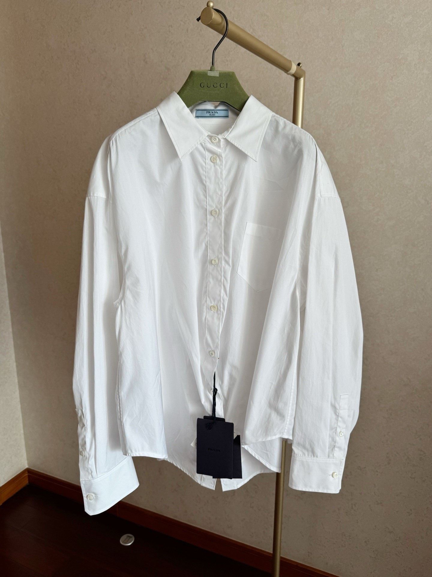 Prada Prada Women's White Shirt Size S / US 4 / IT 40 - 3 Thumbnail