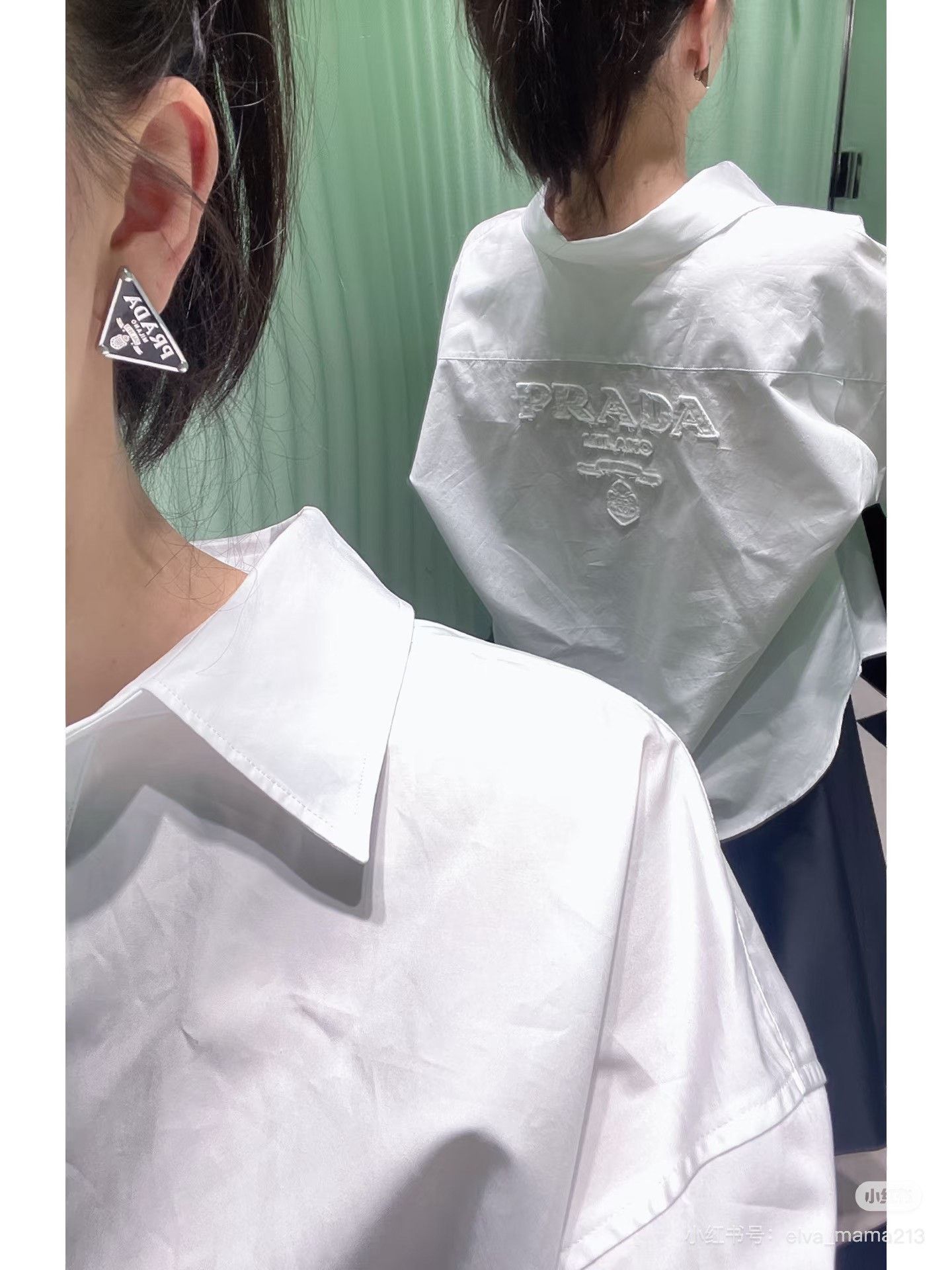 Prada Prada Women's White Shirt Size S / US 4 / IT 40 - 8 Thumbnail