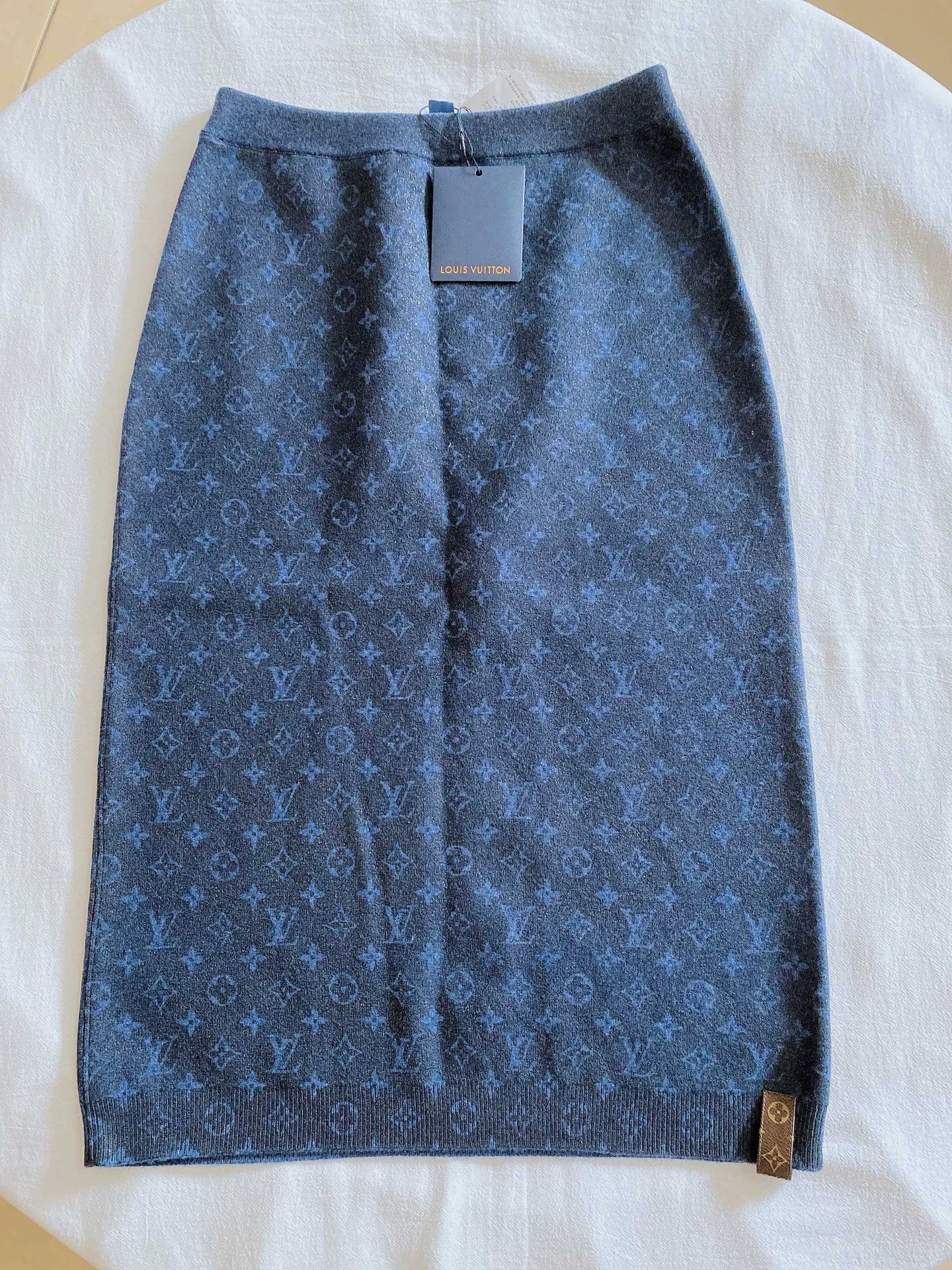 Louis Vuitton LV Wool Logo Knit Skirt Size 38" / US 16 / IT 52 - 8 Thumbnail