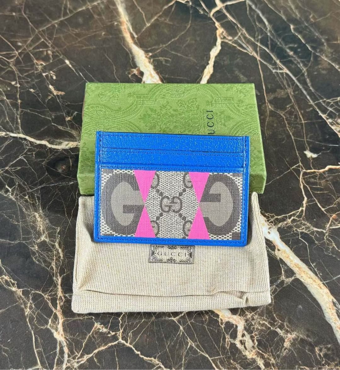 Gucci Gucci Big Logo Colorblock Card Holder Size ONE SIZE - 3 Thumbnail