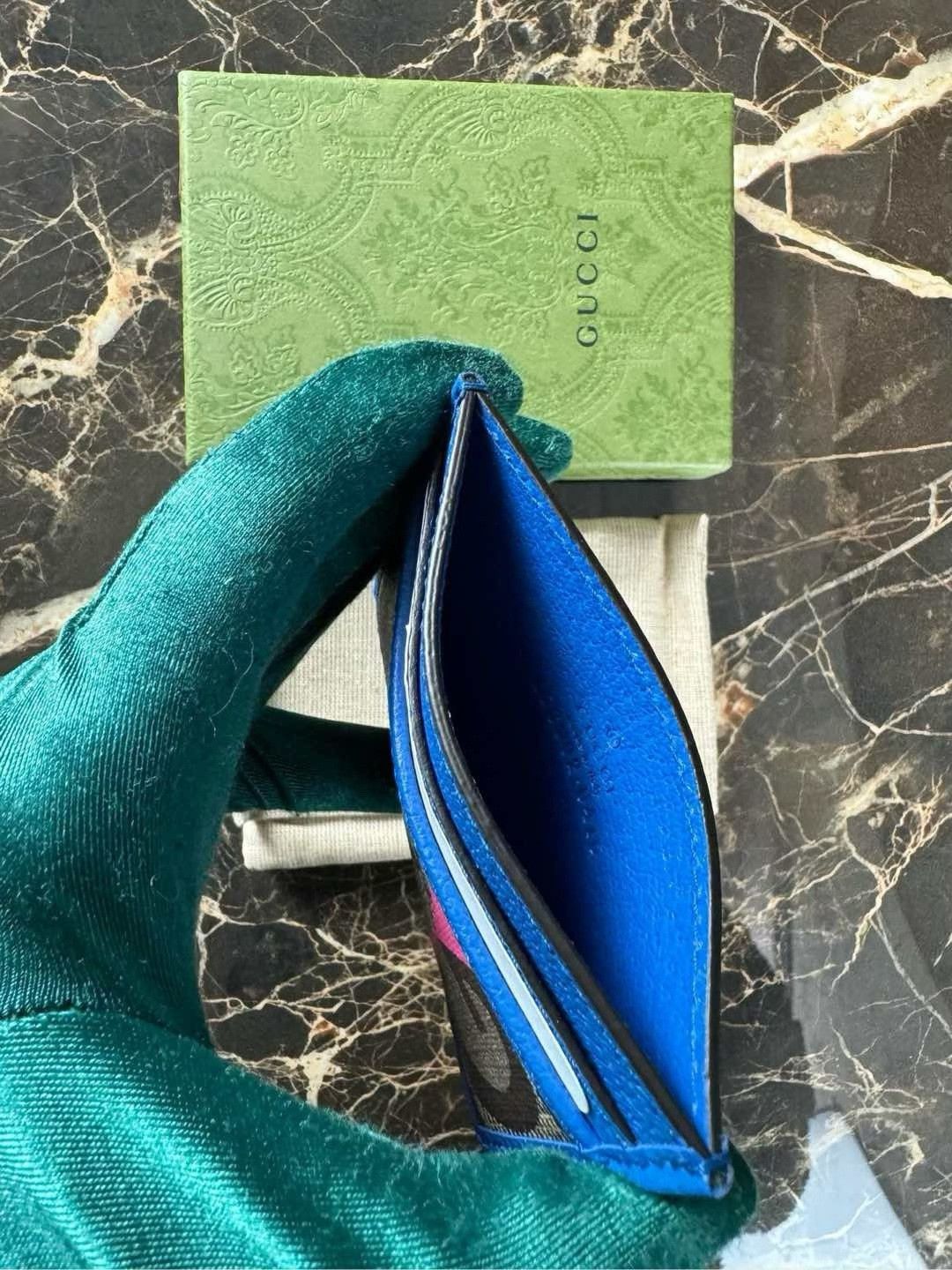 Gucci Gucci Big Logo Colorblock Card Holder Size ONE SIZE - 4 Thumbnail