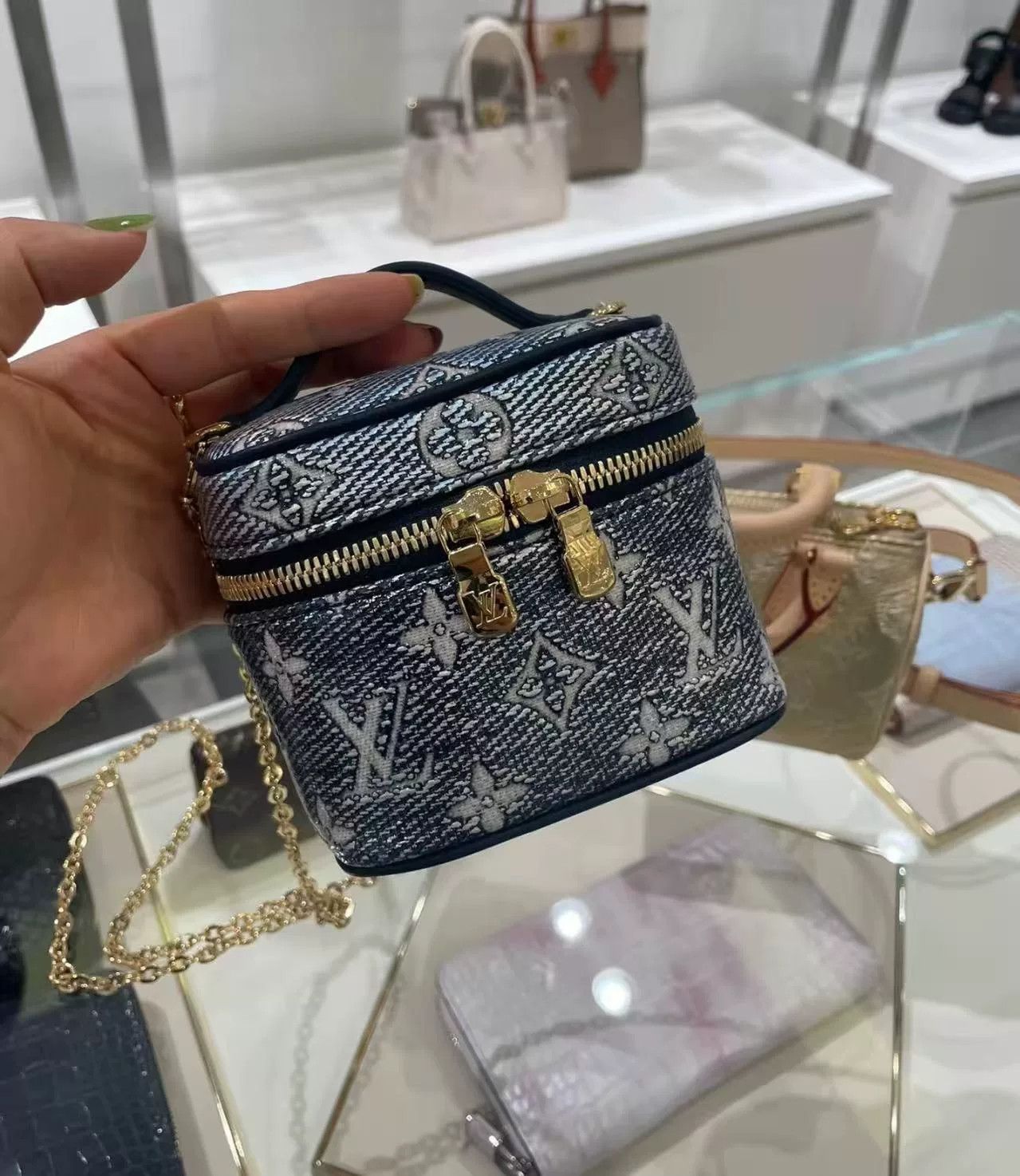 Louis Vuitton Louis Vuitton Denim Monogram Mini Bag Size ONE SIZE - 2 Thumbnail