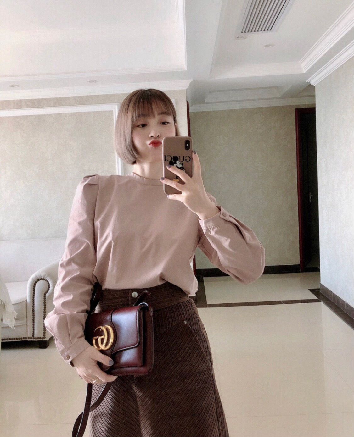 Gucci Gucci Burgundy Arli Handbag Size ONE SIZE - 6 Thumbnail