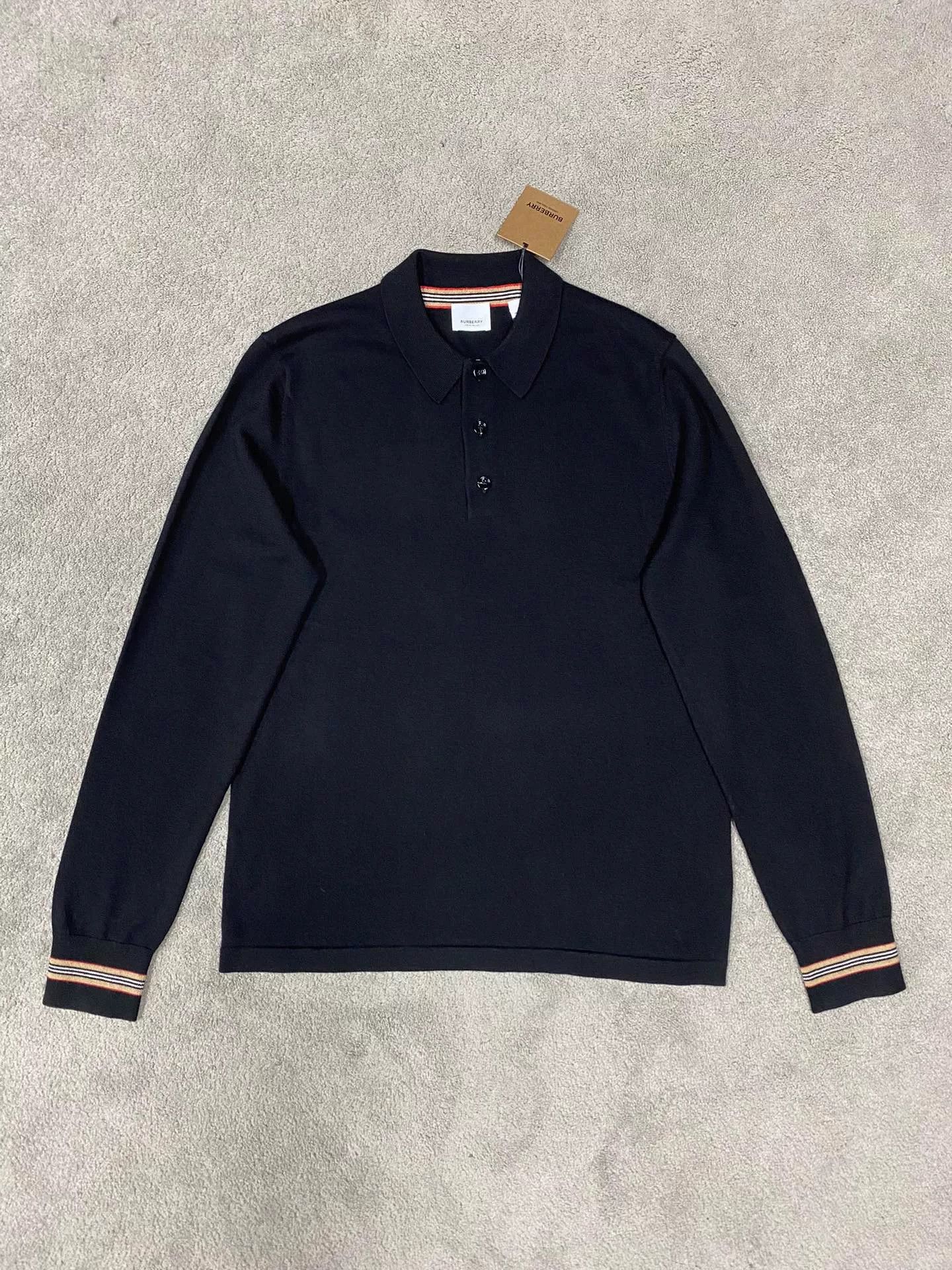 Burberry Burberry Wool Iconic Stripe Long-Sleeve Polo Size US M / EU 48-50 / 2 - 3 Thumbnail