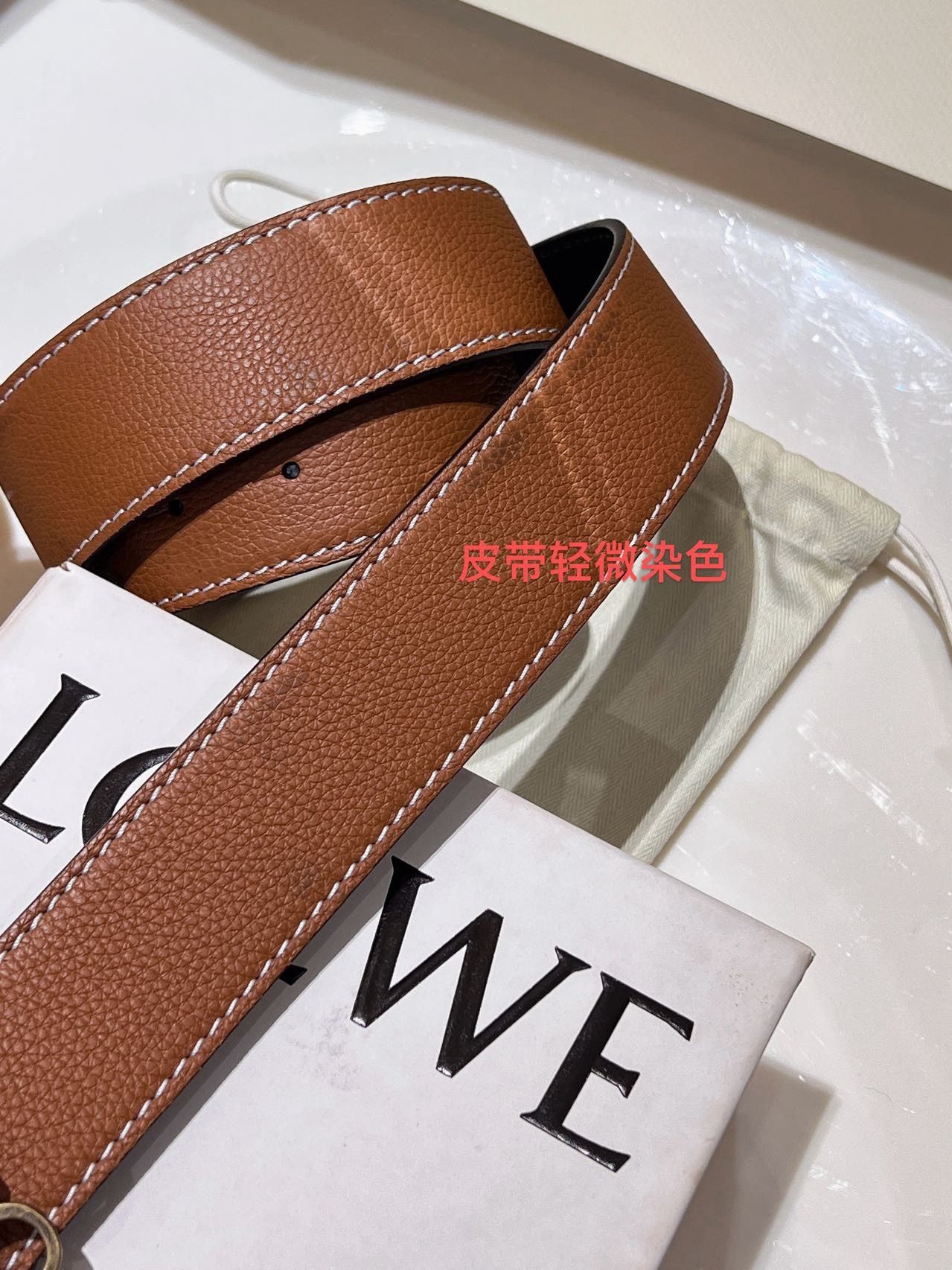 Loewe Loewe Vintage Gold Buckle Men's Belt Size ONE SIZE - 4 Thumbnail