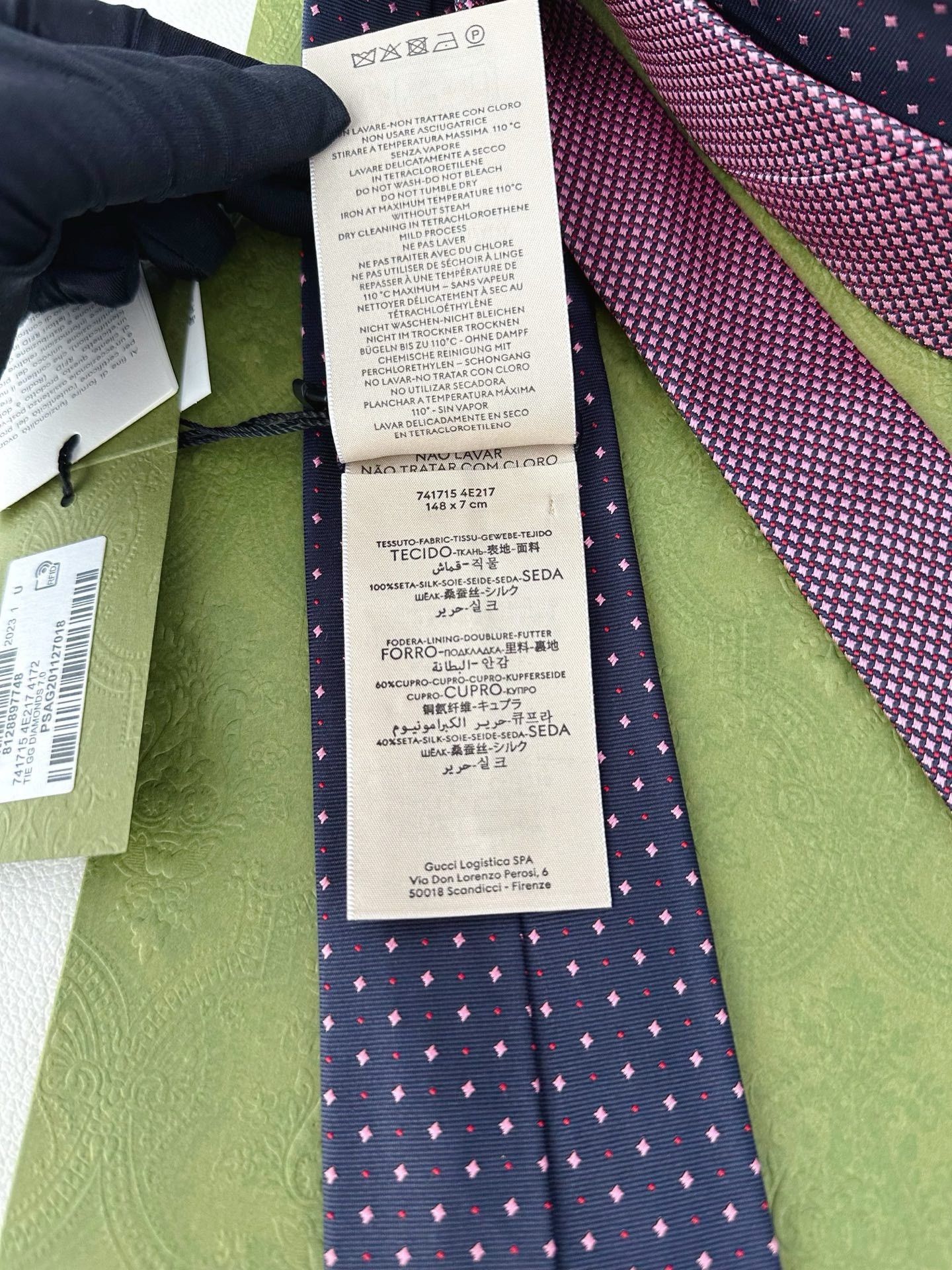 Gucci Gucci GG Embroidered Polka Dot Tie Size ONE SIZE - 5 Thumbnail