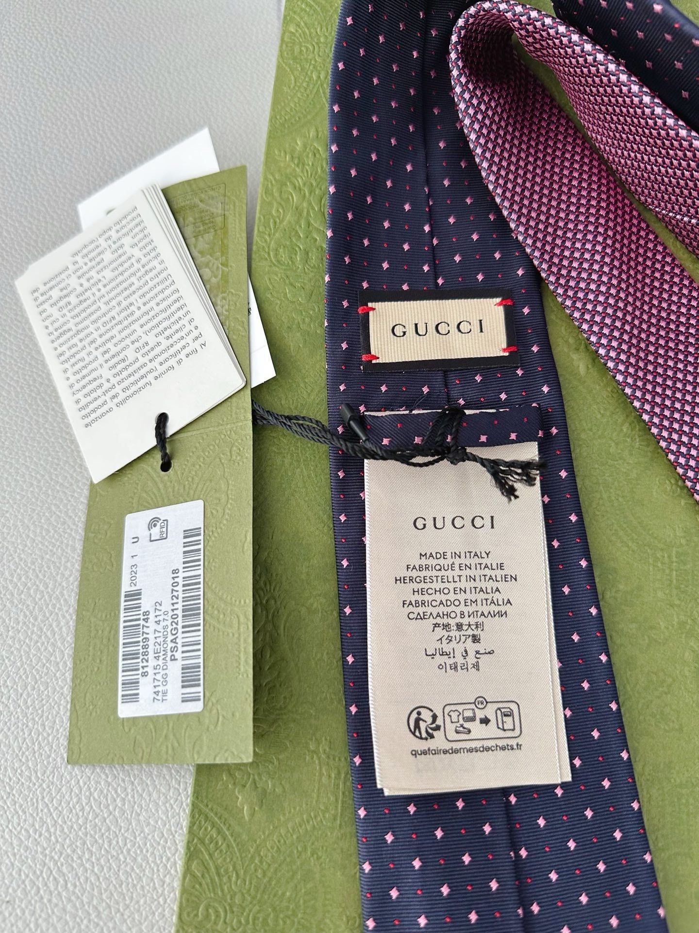 Gucci Gucci GG Embroidered Polka Dot Tie Size ONE SIZE - 4 Thumbnail