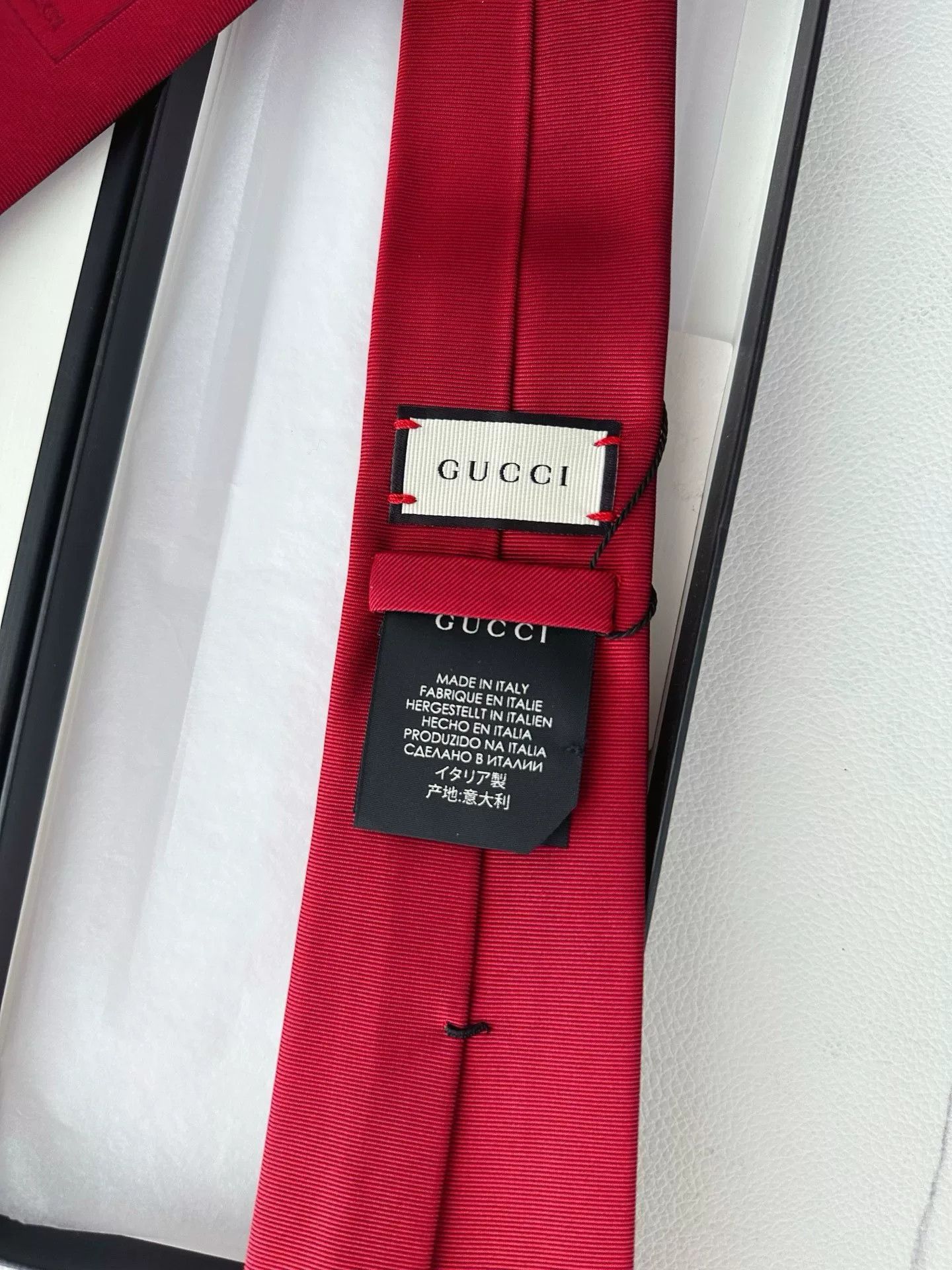 Gucci Gucci Bee Embroidery Silk Tie Size ONE SIZE - 6 Thumbnail