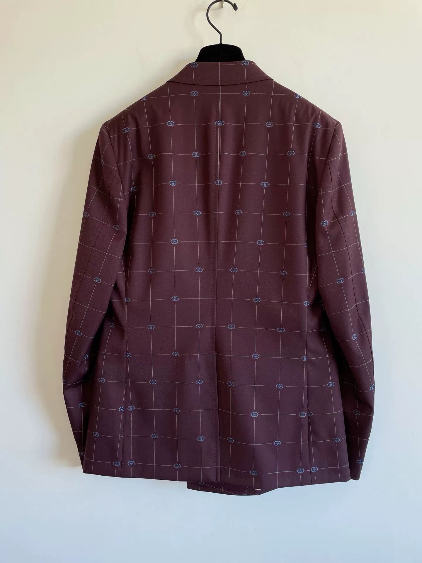 Gucci Gucci Men's Burgundy Double-Breasted Blazer Size US S / EU 44-46 / 1 - 2 Thumbnail