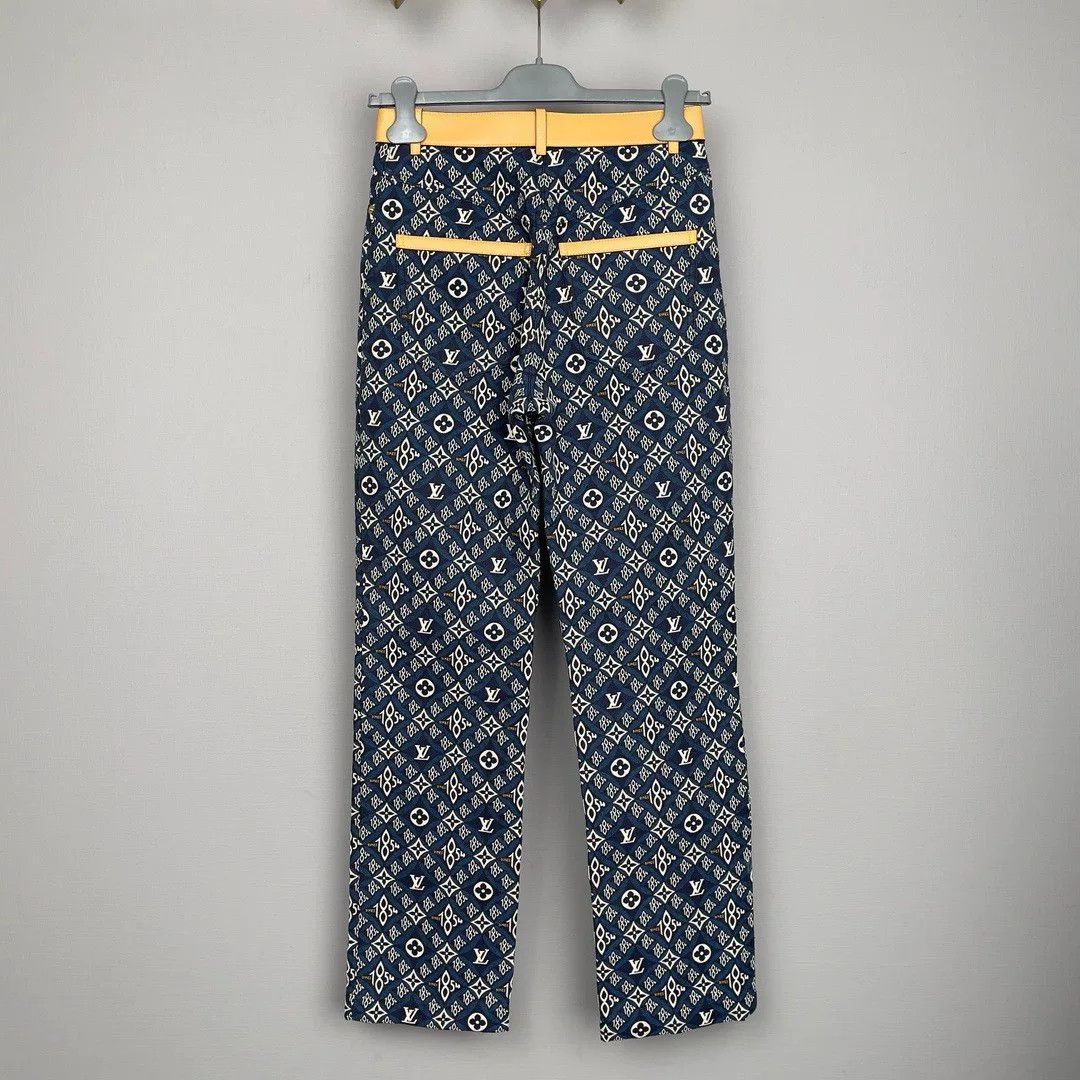 Louis Vuitton LV 1854 Monogram Logo Women's Denim Pants Size 34" / US 12 / IT 48 - 2 Thumbnail