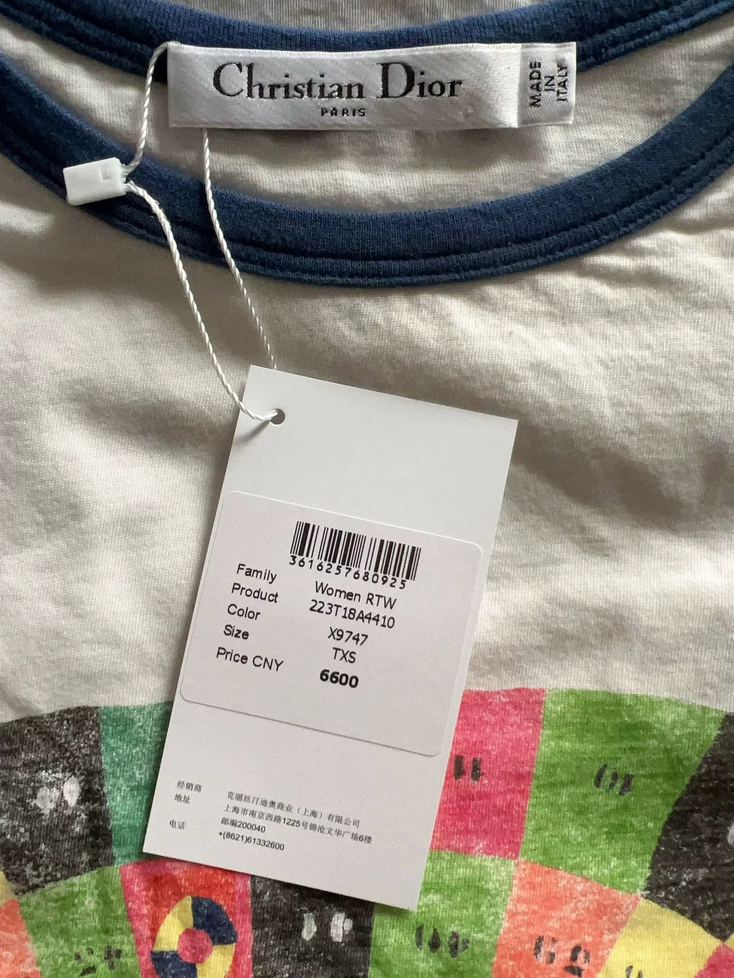 Dior Dior Roundel Print Colorblock T-shirt Size XS / US 0-2 / IT 36-38 - 4 Thumbnail