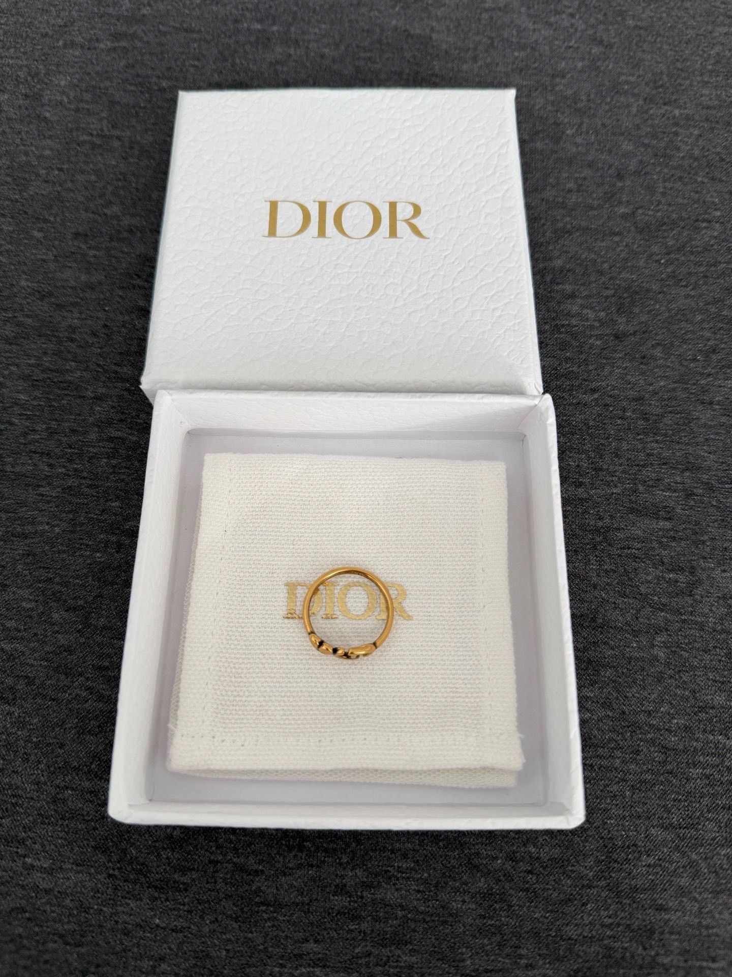 Dior Dior Gold Heart CD Vintage Ring Size ONE SIZE - 7 Thumbnail