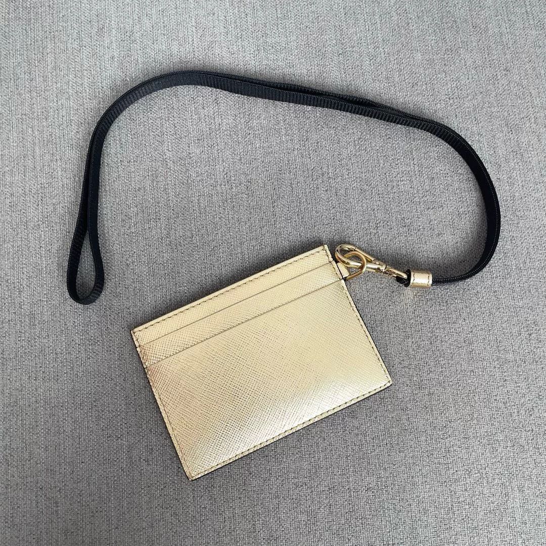 Prada Prada Limited Edition Triangle Logo Leather Card Holder Size ONE SIZE - 3 Thumbnail