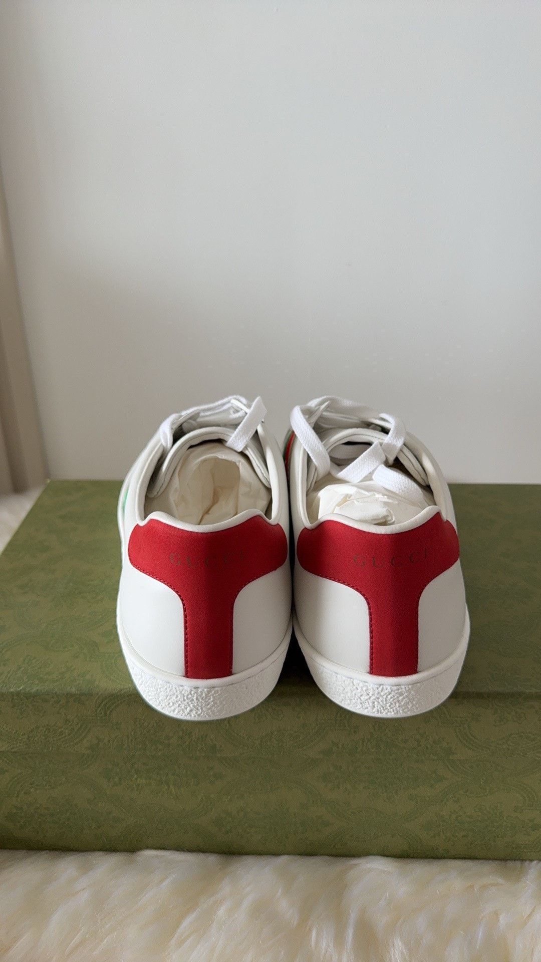 Gucci Gucci Double G Logo Green Red Web White Sneakers Size US 10 / EU 43 - 8 Thumbnail