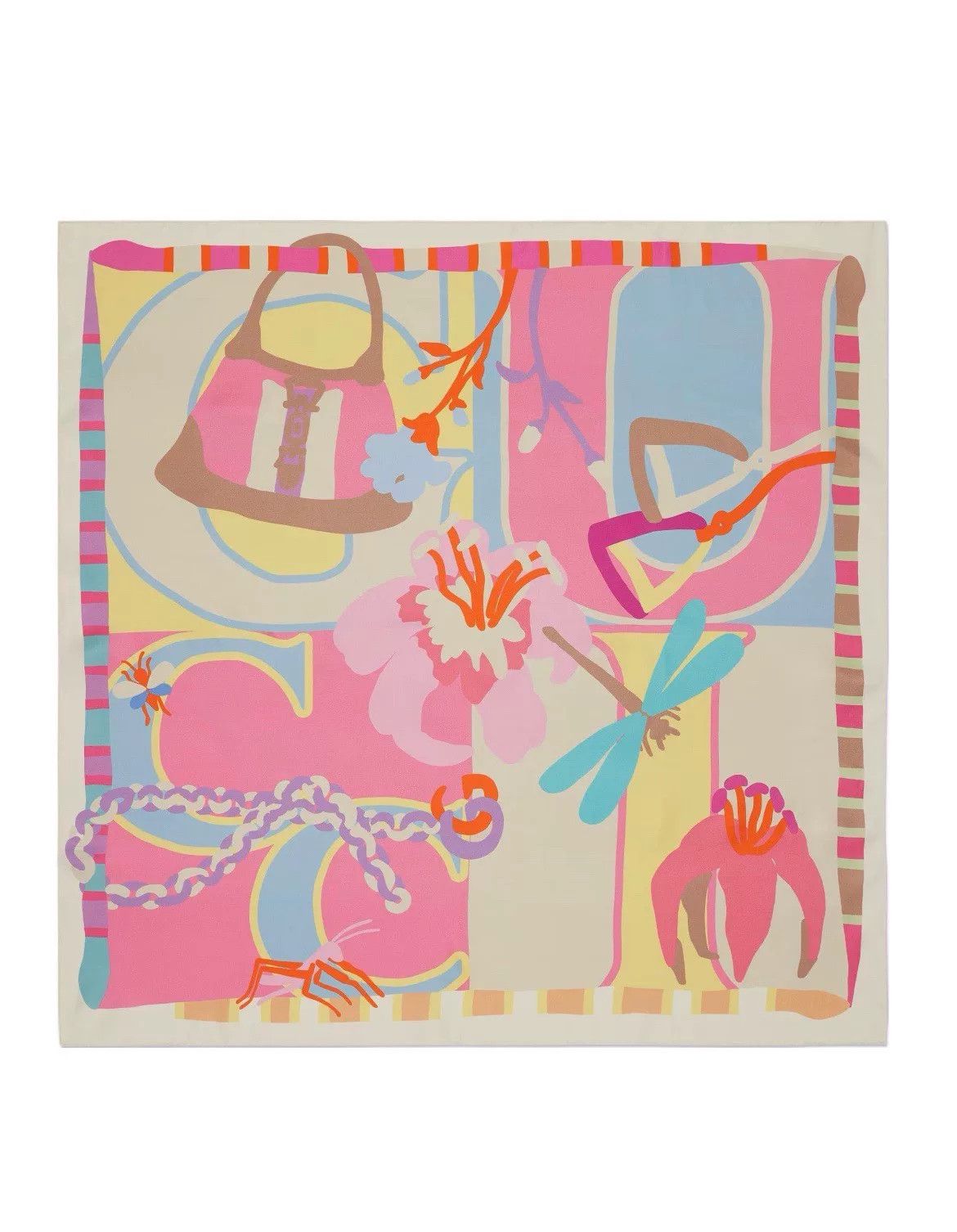 Gucci Gucci Floral Print Silk Scarf Size ONE SIZE - 3 Thumbnail