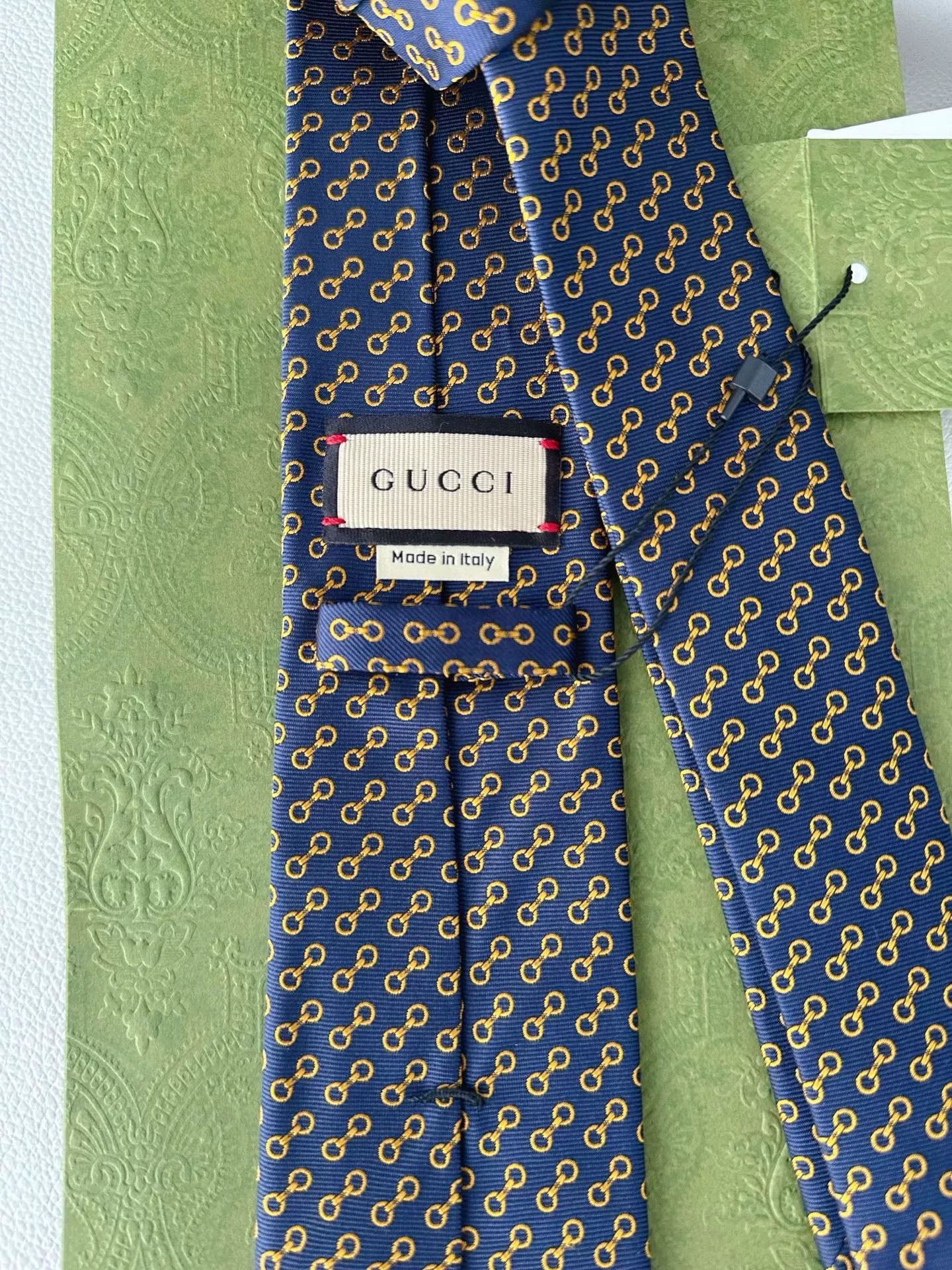 Gucci Gucci Gold Horsebit Silk Tie Size ONE SIZE - 4 Thumbnail