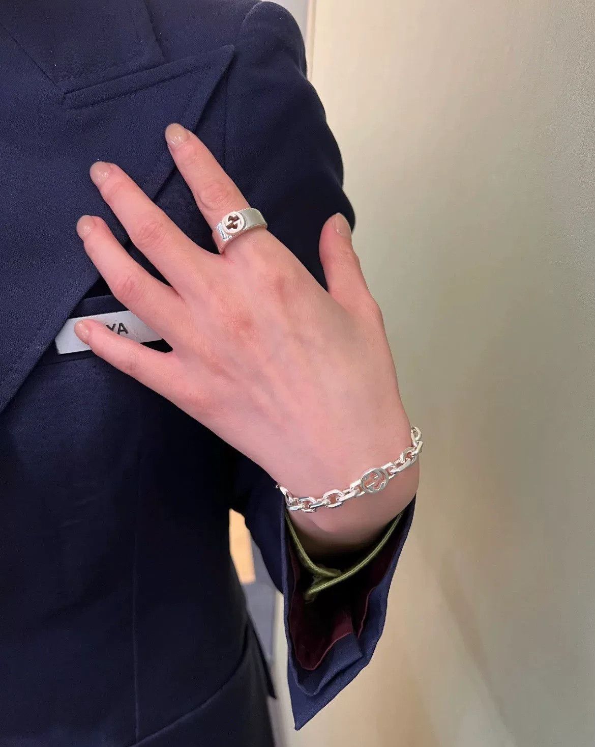 Gucci Gucci 3D GG Cutout Ring 925 Silver Size ONE SIZE - 8 Thumbnail