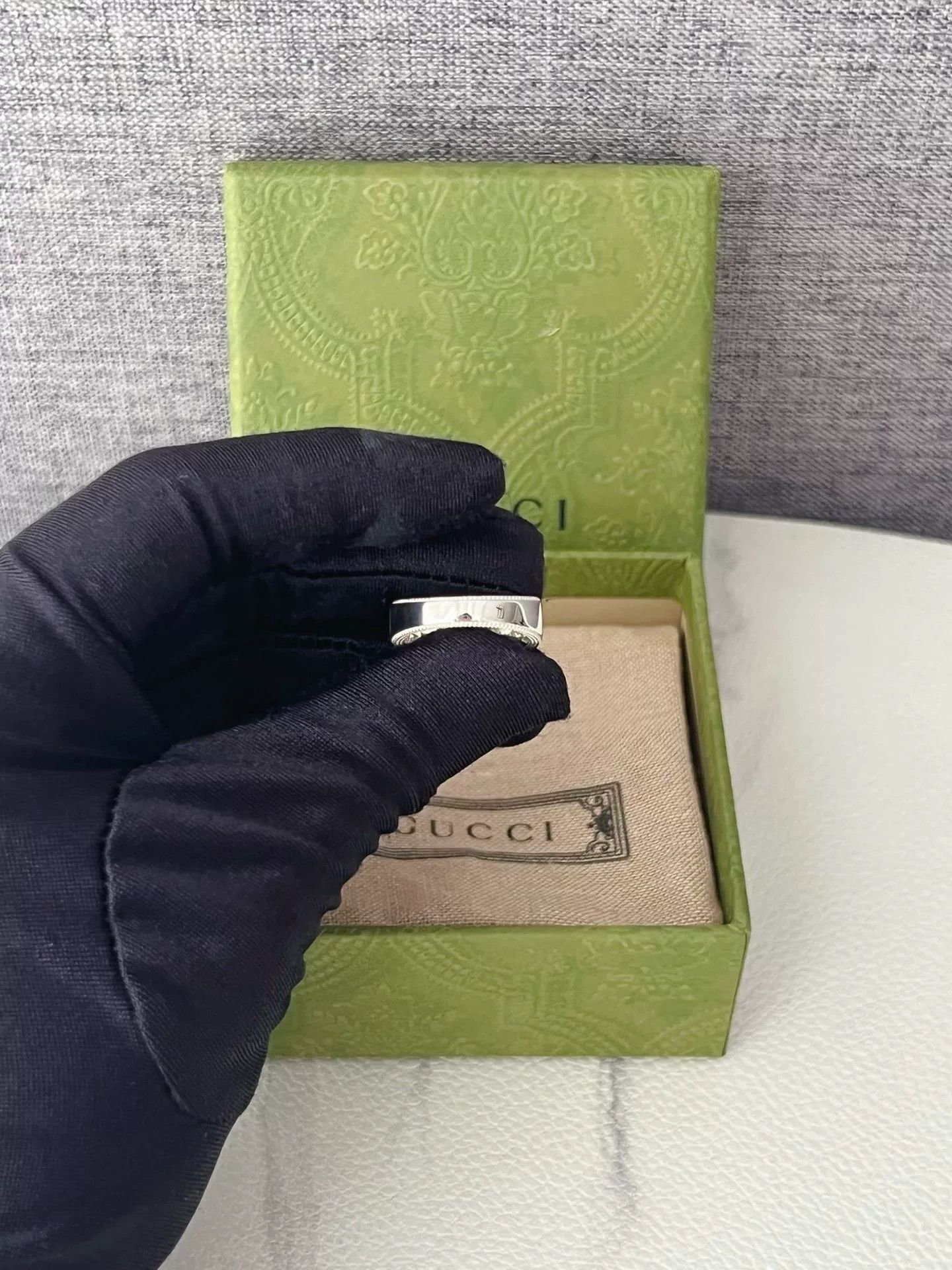 Gucci Gucci 3D GG Cutout Ring 925 Silver Size ONE SIZE - 3 Thumbnail