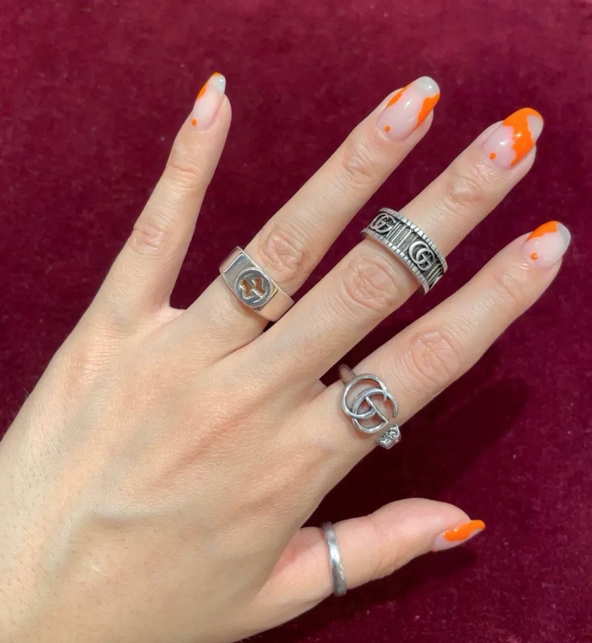 Gucci Gucci 3D GG Cutout Ring 925 Silver Size ONE SIZE - 9 Thumbnail