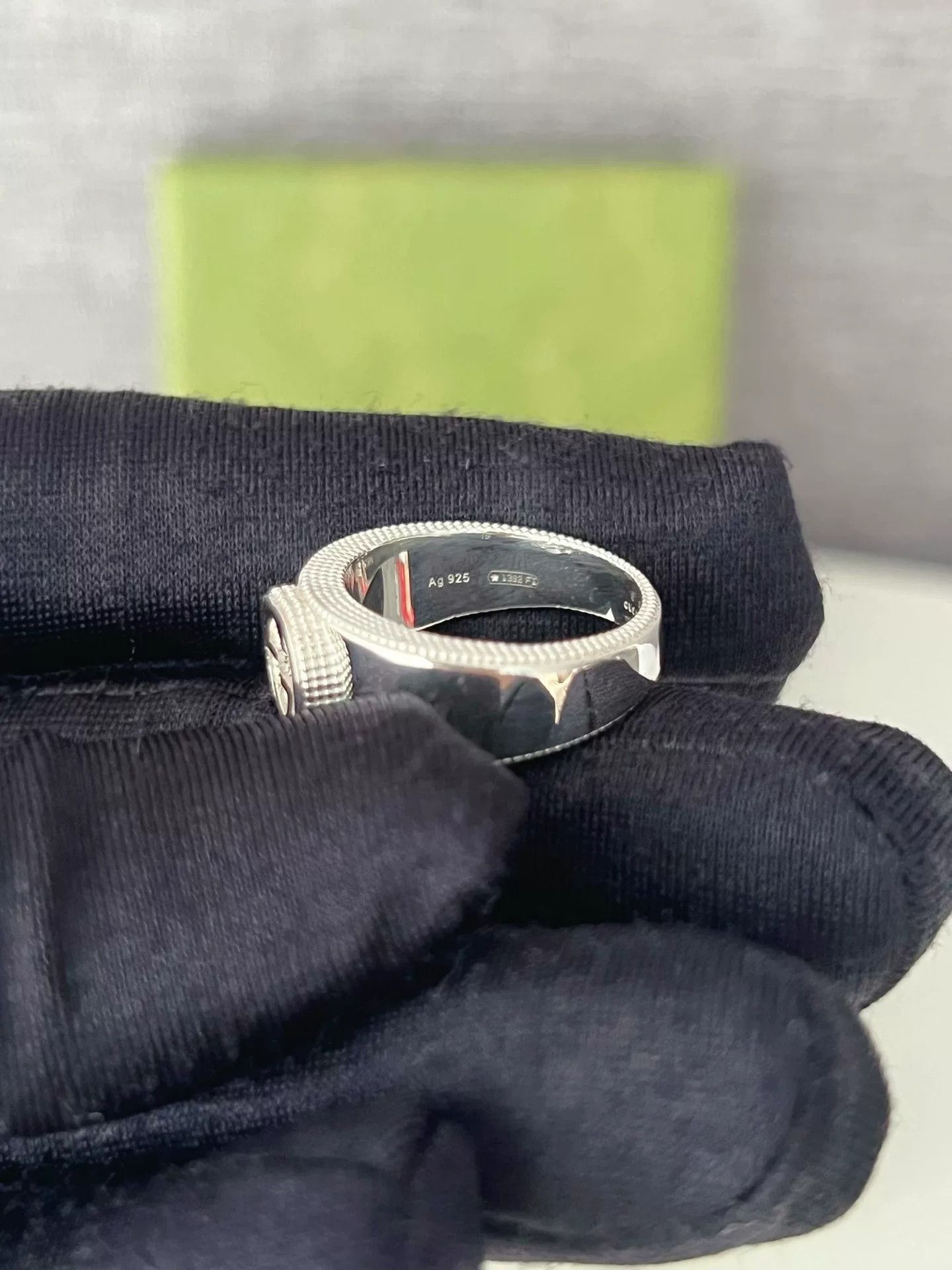 Gucci Gucci 3D GG Cutout Ring 925 Silver Size ONE SIZE - 4 Thumbnail