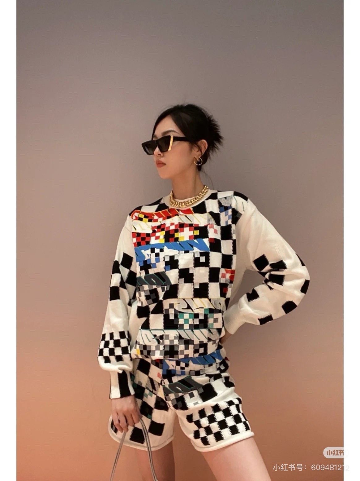 Louis Vuitton LV Racing Checkerboard Crewneck Sweater Size US M / EU 48-50 / 2 - 8 Thumbnail