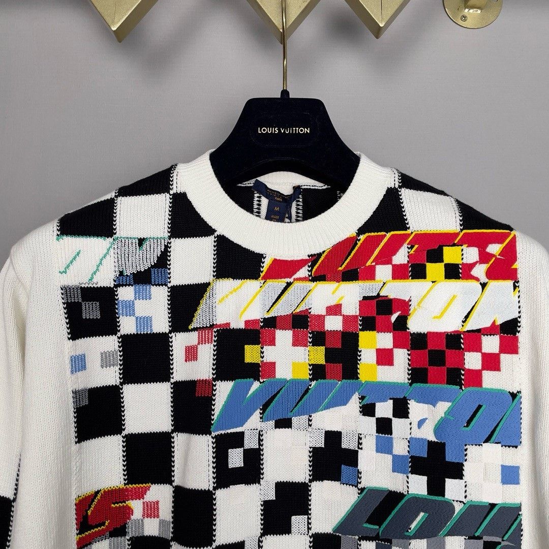 Louis Vuitton LV Racing Checkerboard Crewneck Sweater Size US M / EU 48-50 / 2 - 2 Thumbnail