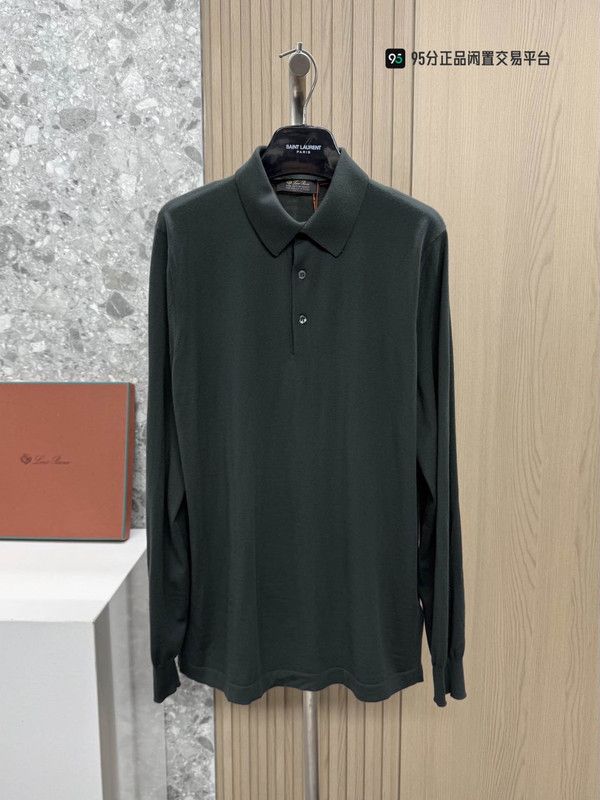 Loro Piana Loro Piana Men's Solid Long-Sleeve Sweater Size US M / EU 48-50 / 2 - 4 Thumbnail
