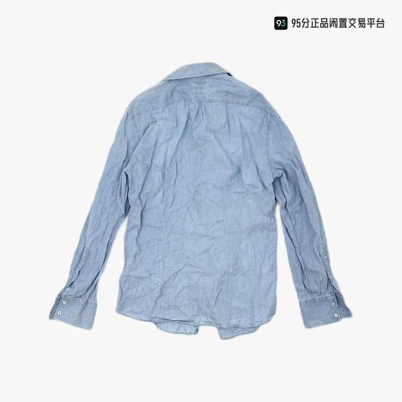 Brunello Cucinelli Brunello Cucinelli SS22 Men's Blue Long-Sleeve Shirt Size US M / EU 48-50 / 2 - 3 Thumbnail