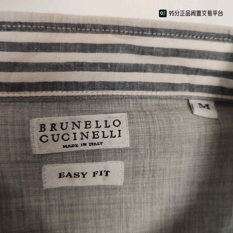Brunello Cucinelli Brunello Cucinelli Linen Striped Unisex Shirt Size US M / EU 48-50 / 2 - 2 Thumbnail
