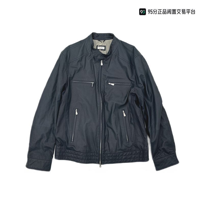 Brunello Cucinelli Brunello Cucinelli Leather Windproof Stand-Collar Jacket Size US M / EU 48-50 / 2 - 2 Thumbnail