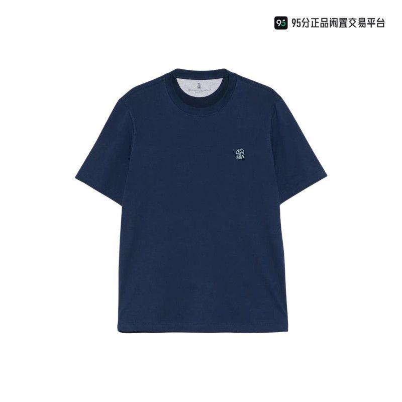 Brunello Cucinelli Brunello Cucinelli Logo Print Loose Crew Neck T-Shirt Size US S / EU 44-46 / 1 - 4 Thumbnail