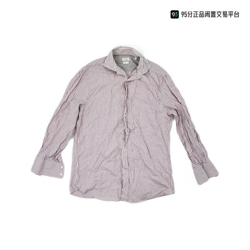 Brunello Cucinelli Brunello Cucinelli FW21 Striped Long-Sleeve Shirt Size US L / EU 52-54 / 3 - 2 Thumbnail