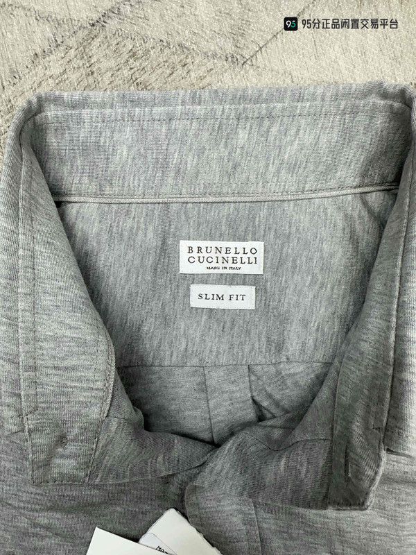 Brunello Cucinelli Brunello Cucinelli Men's Gray Long Sleeve Shirt Size US XL / EU 56 / 4 - 6 Thumbnail