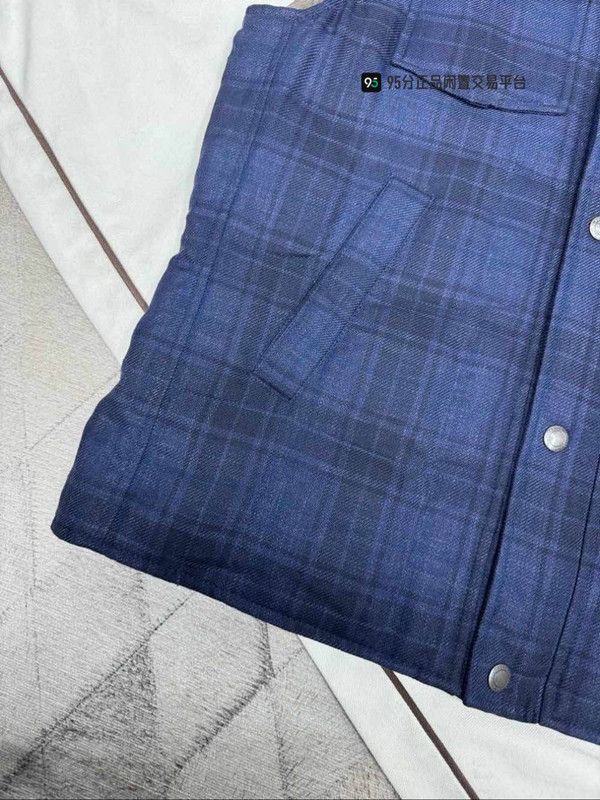 Brunello Cucinelli Brunello Cucinelli Wool Plaid Down Vest Size US M / EU 48-50 / 2 - 6 Thumbnail