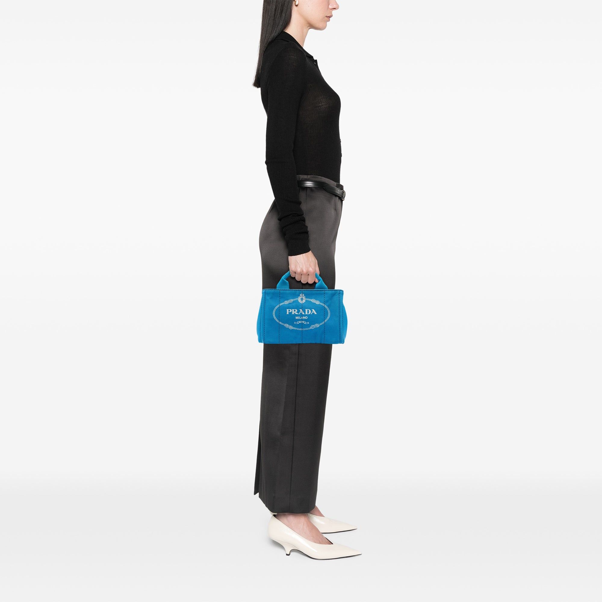 Prada Small Canvas Canapa Logo Satchel Size ONE SIZE - 6 Thumbnail