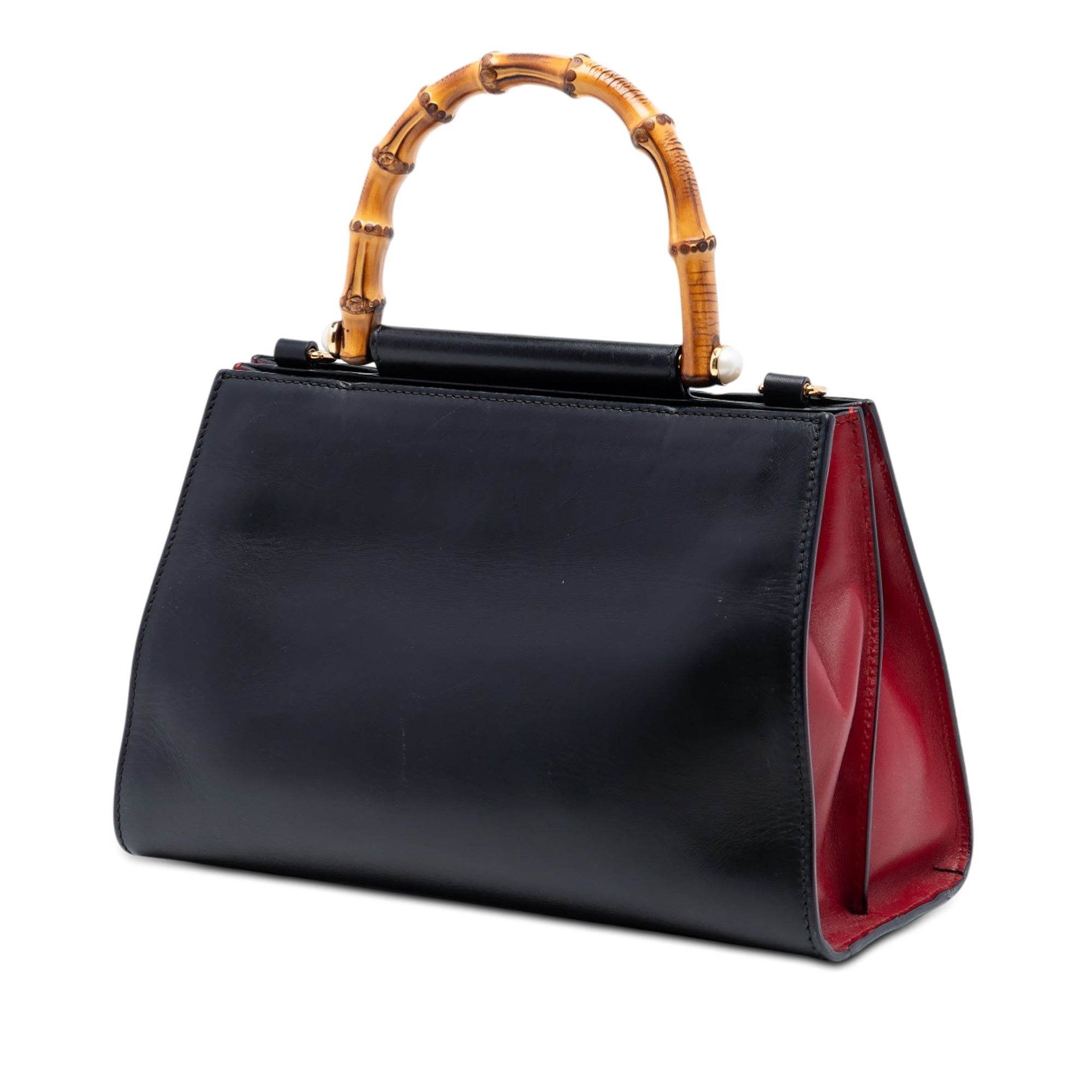 Gucci Small Leather Bamboo Nymphaea Web Satchel Size ONE SIZE - 2 Thumbnail