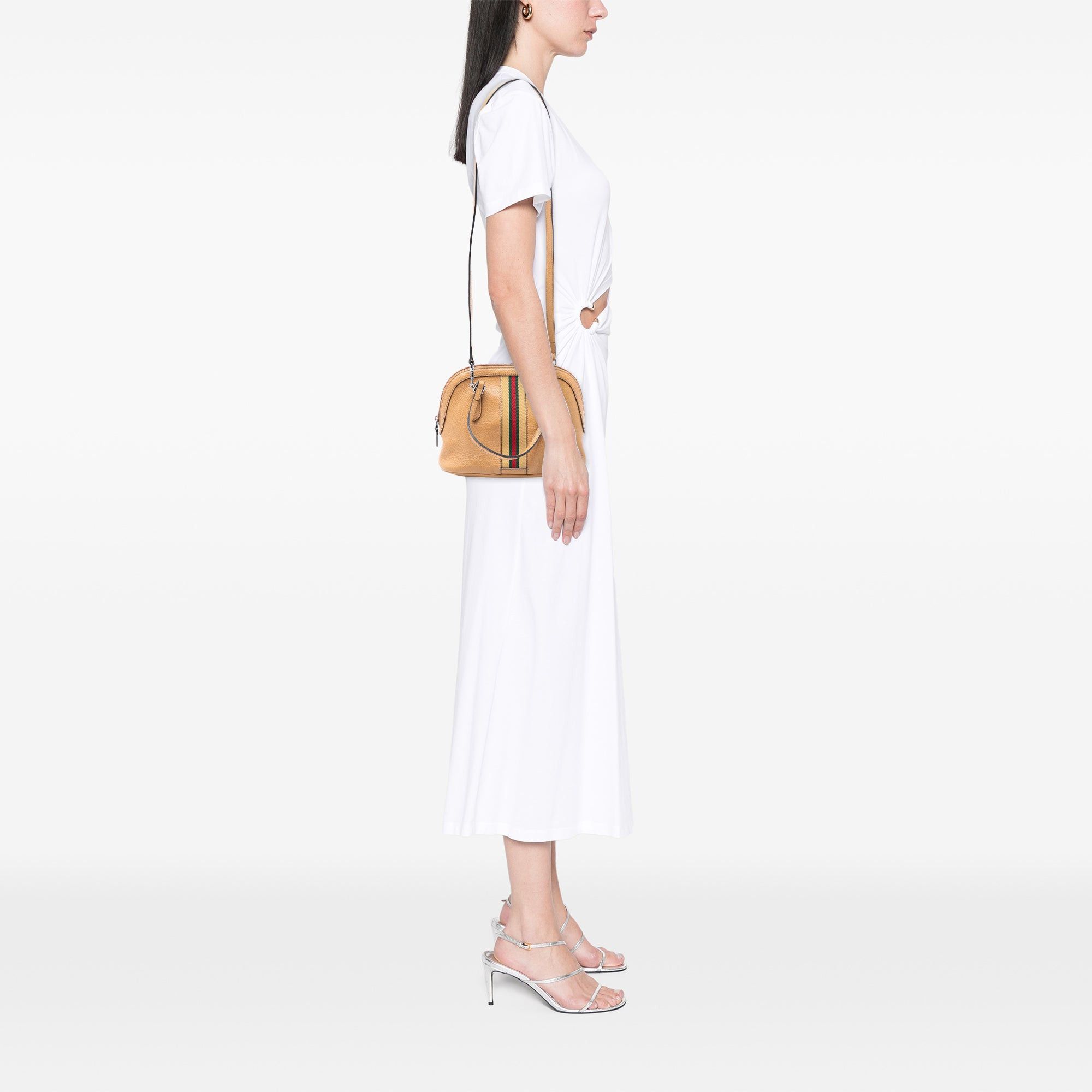 Gucci Mini Leather Web Dome Satchel Size ONE SIZE - 7 Thumbnail
