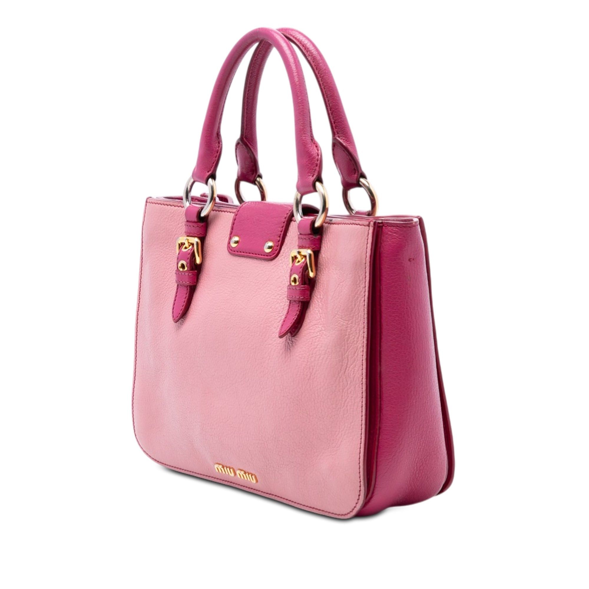 Miu Miu Bicolor Goatskin Madras Satchel Size ONE SIZE - 2 Thumbnail