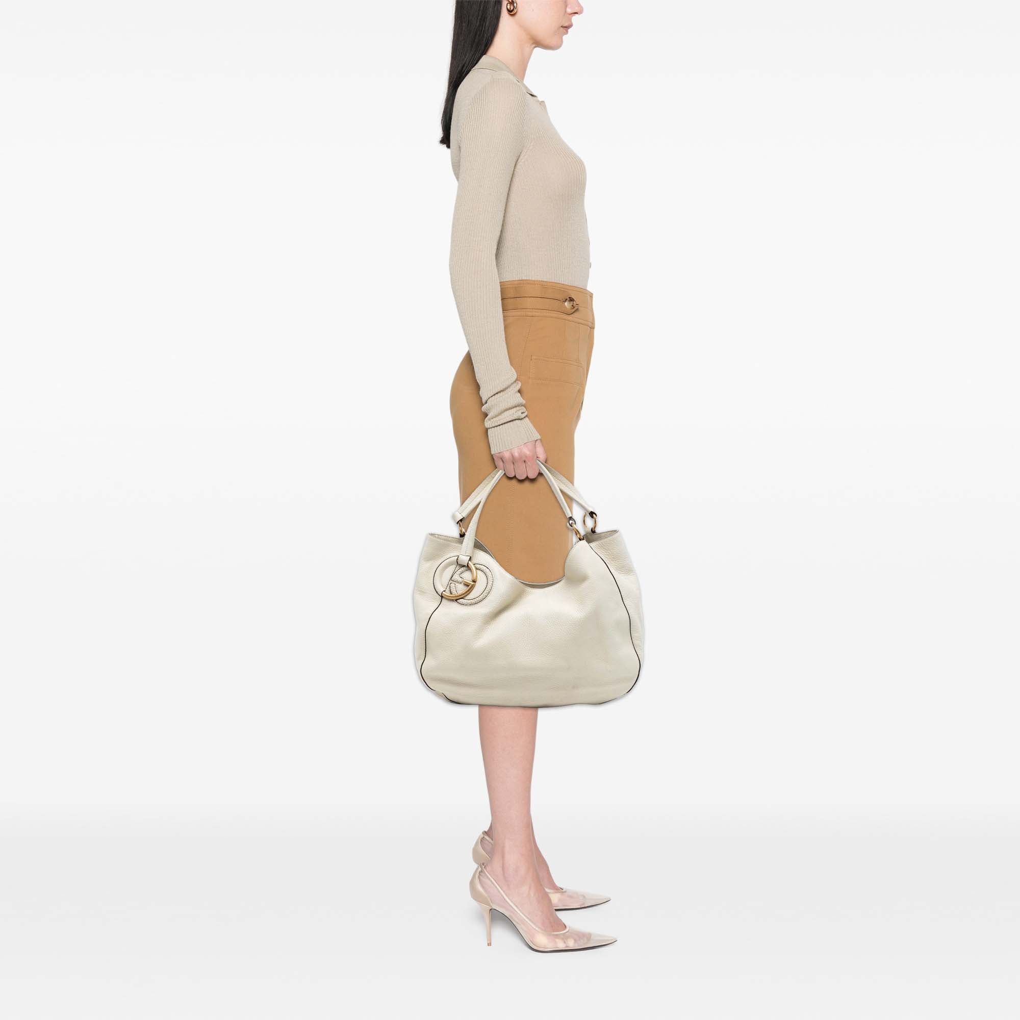 Gucci Medium Pebbled Calfskin Twill Tote Size ONE SIZE - 8 Thumbnail