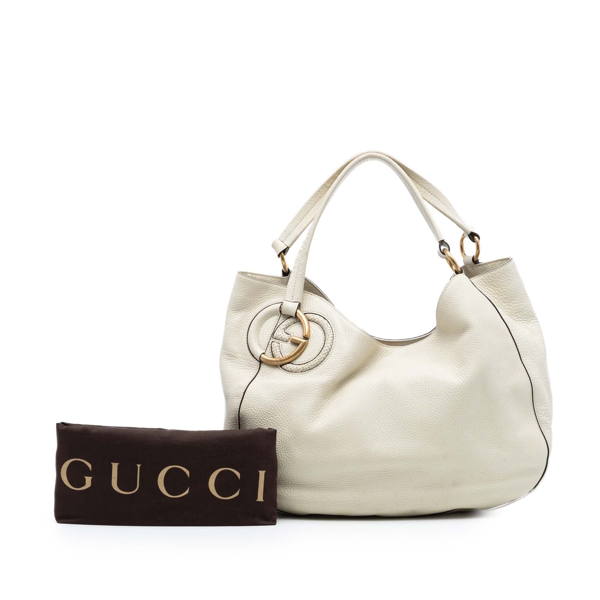 Gucci Medium Pebbled Calfskin Twill Tote Size ONE SIZE - 9 Thumbnail