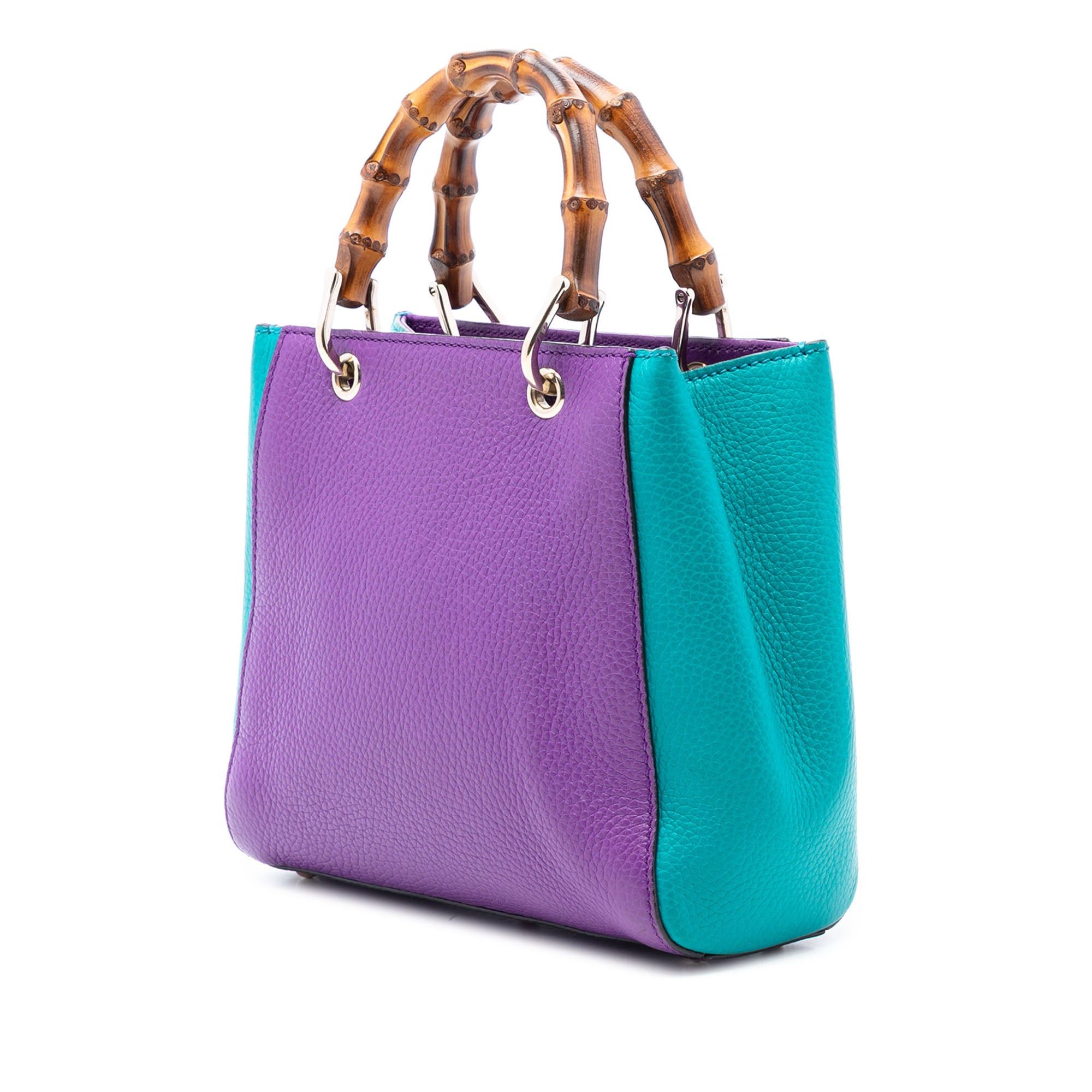 Gucci Mini Bicolor Calfskin Bamboo Shopper Satchel Size ONE SIZE - 2 Thumbnail