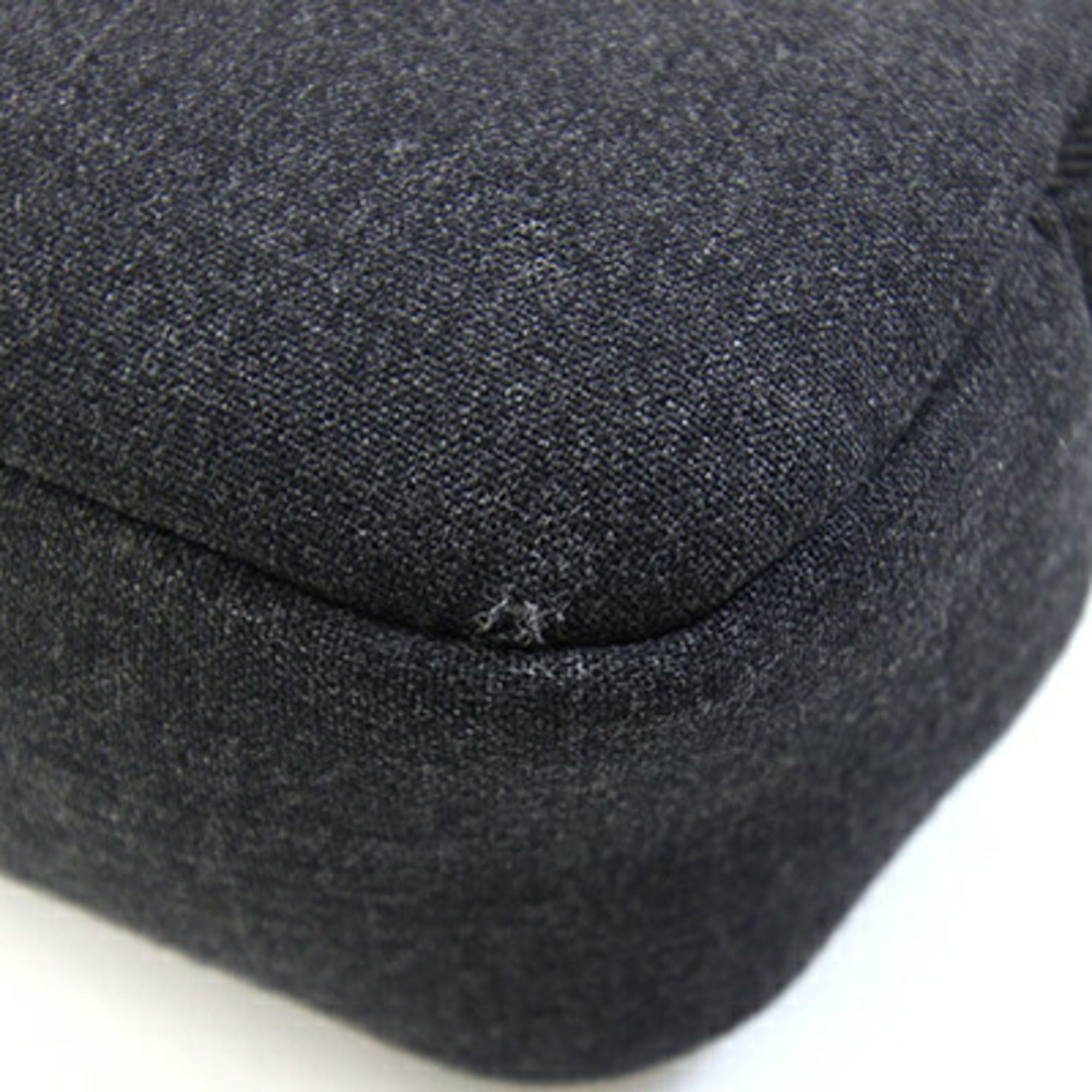 Prada Prada Handbag Pouch MV566 Gray Canvas Makeup Men's Women's PRADA Size ONE SIZE - 5 Thumbnail