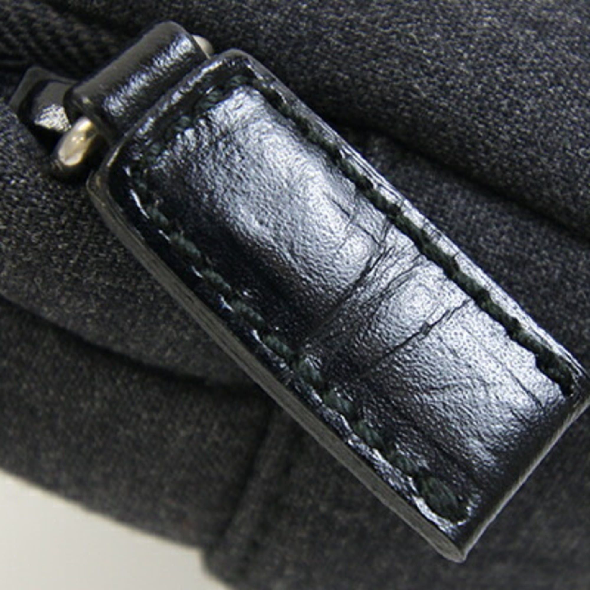 Prada Prada Handbag Pouch MV566 Gray Canvas Makeup Men's Women's PRADA Size ONE SIZE - 7 Thumbnail