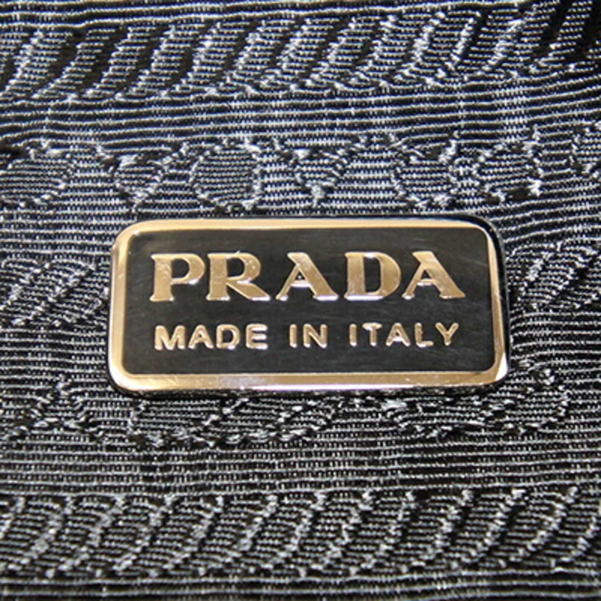 Prada Prada Handbag Pouch MV566 Gray Canvas Makeup Men's Women's PRADA Size ONE SIZE - 4 Thumbnail