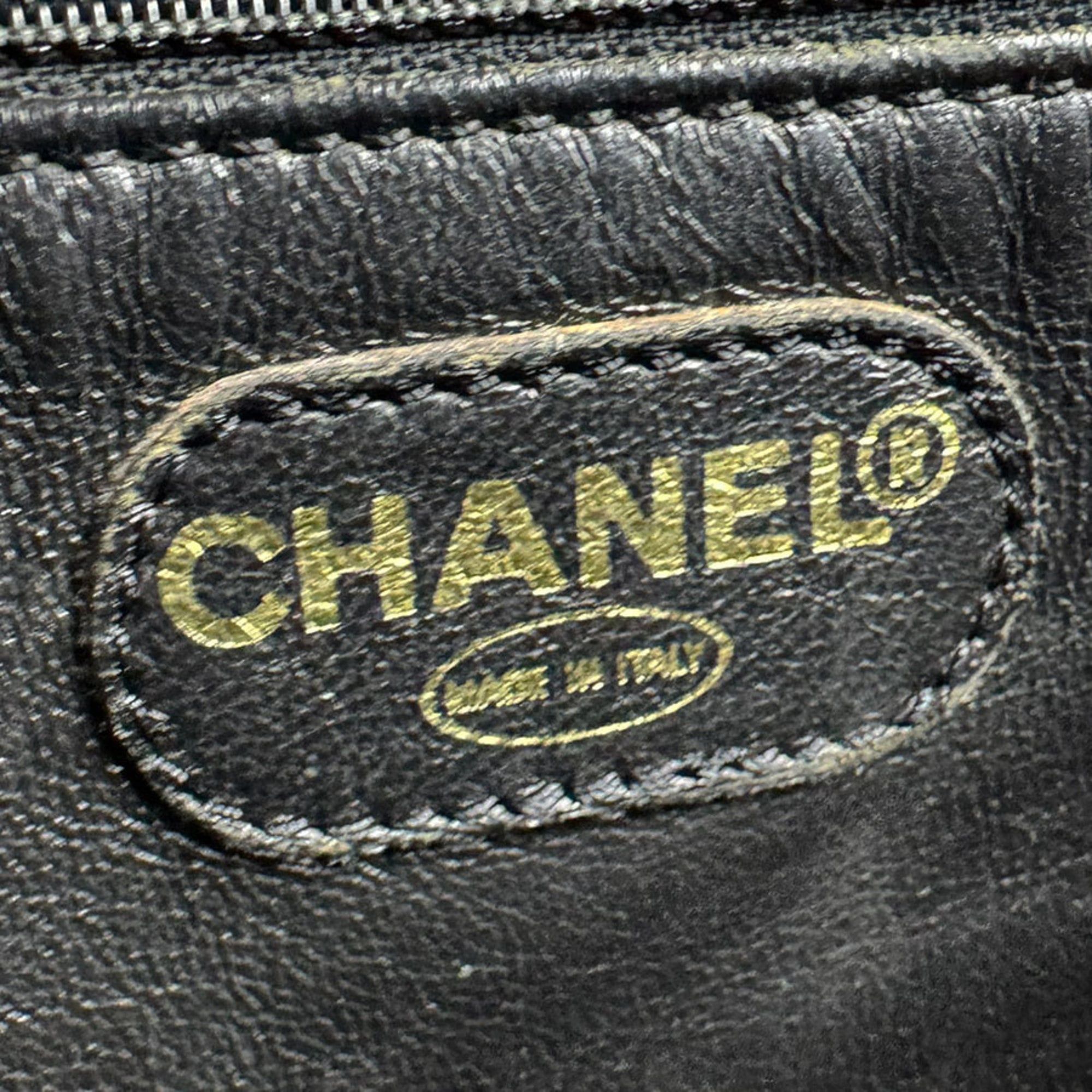 Chanel Chanel Shoulder Bag Leather Black Women's Free Shipping z9052 Size ONE SIZE - 11 Thumbnail