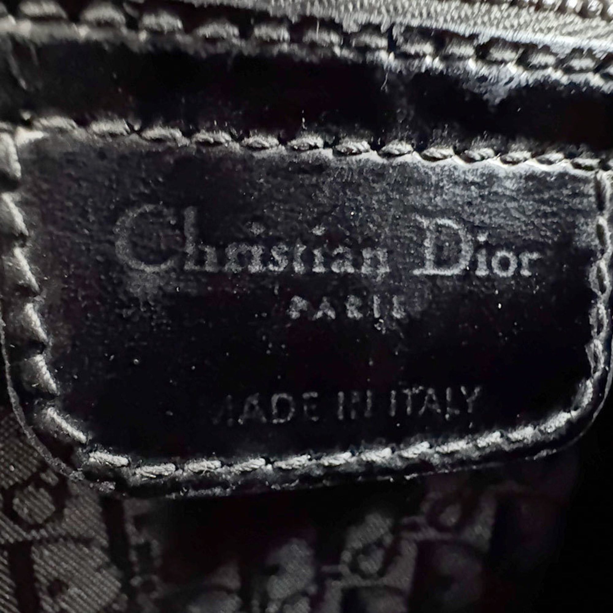 Dior Christian Dior Lady handbag/shoulder bag, patent leather, black and gold, women's, free shipping, z9043 Size ONE SIZE - 13 Thumbnail
