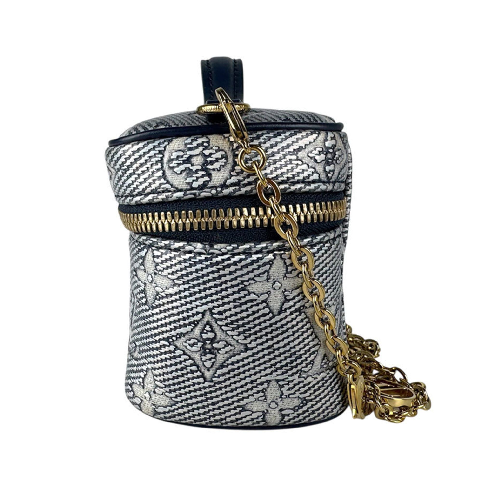 Louis Vuitton Louis Vuitton Shoulder Bag Monogram Laminated Jacquard Micro Vanity Coated Canvas Navy Women's M82467 Free Shipping z9063 Size ONE SIZE - 2 Thumbnail