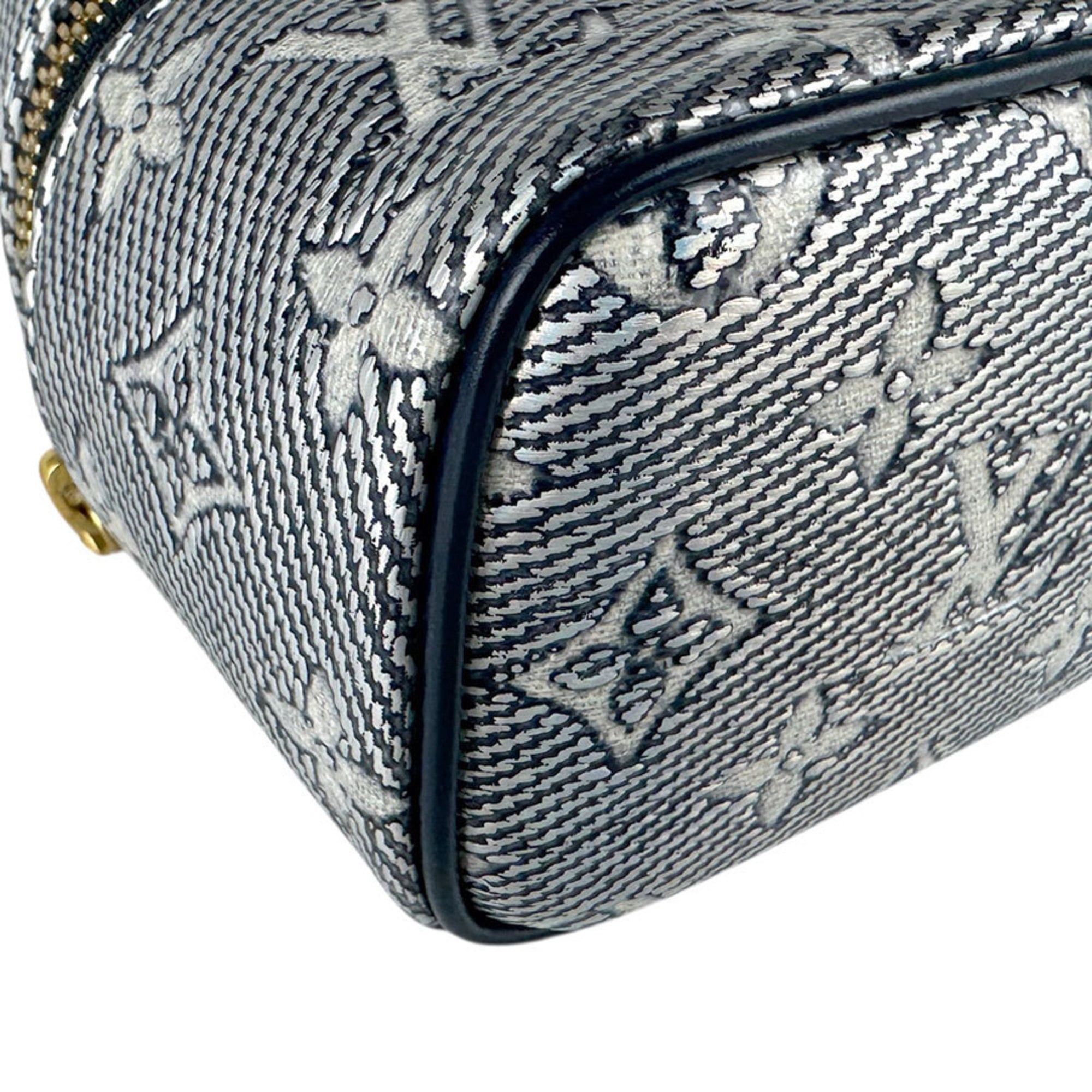 Louis Vuitton Louis Vuitton Shoulder Bag Monogram Laminated Jacquard Micro Vanity Coated Canvas Navy Women's M82467 Free Shipping z9063 Size ONE SIZE - 8 Thumbnail