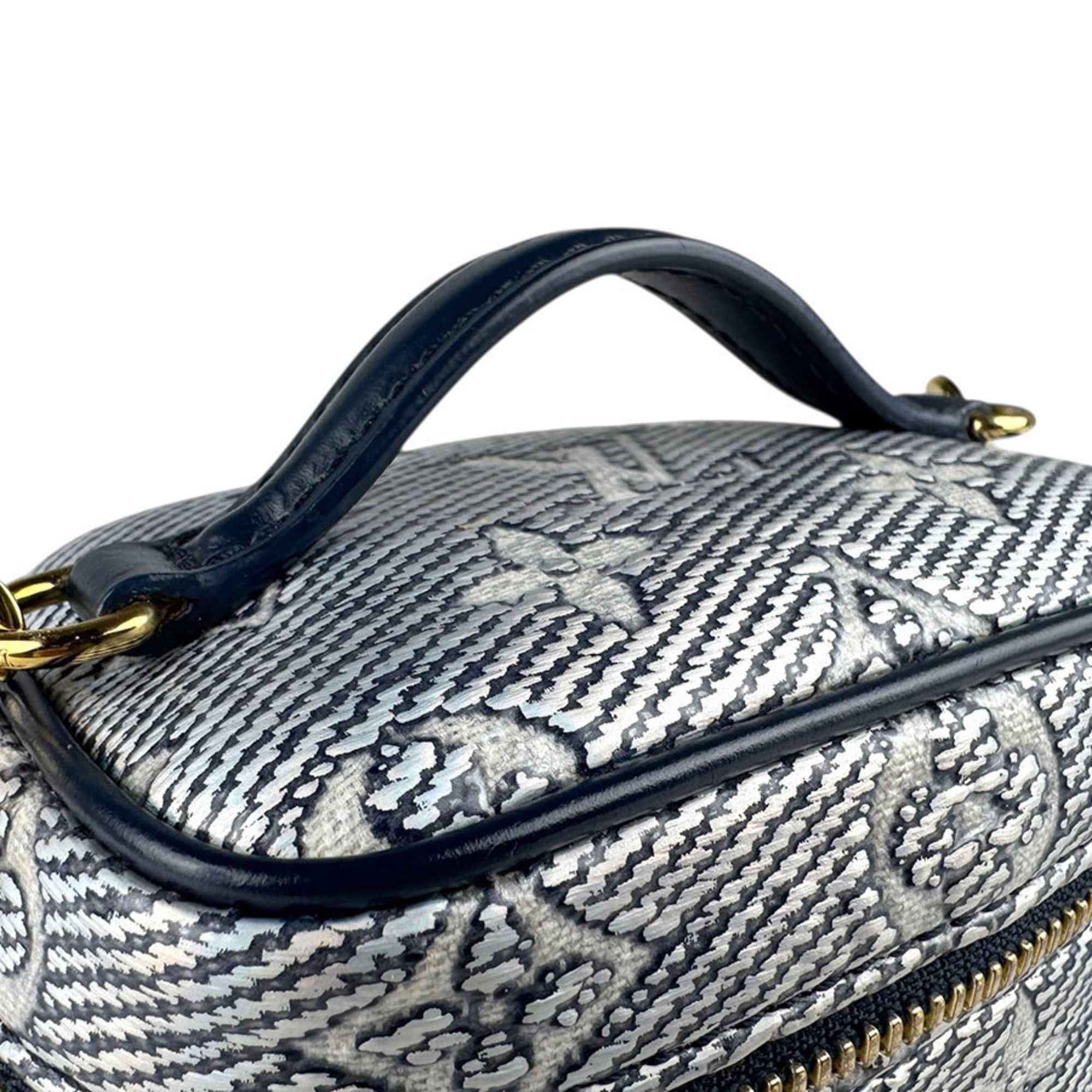 Louis Vuitton Louis Vuitton Shoulder Bag Monogram Laminated Jacquard Micro Vanity Coated Canvas Navy Women's M82467 Free Shipping z9063 Size ONE SIZE - 10 Thumbnail